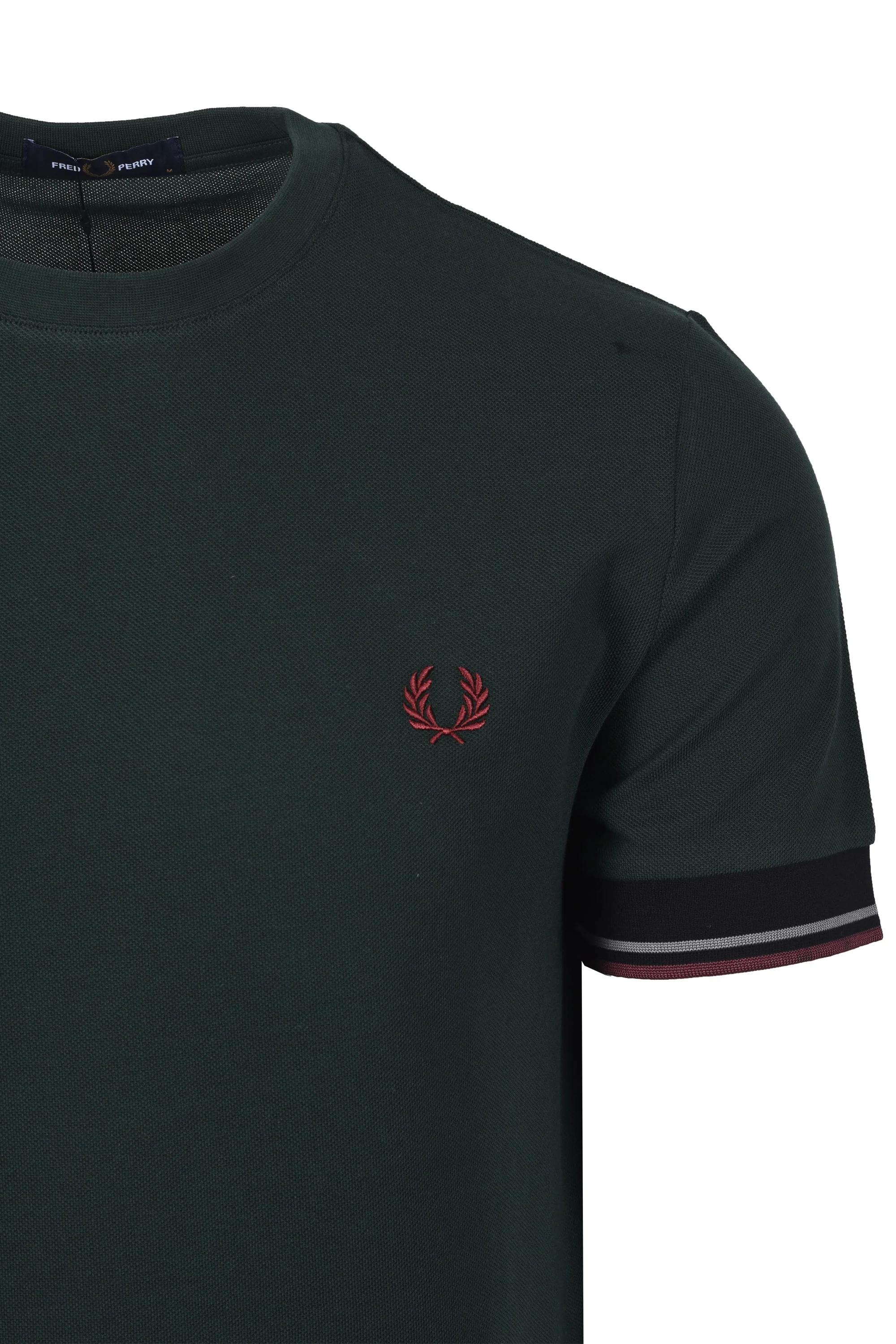 FRED PERRY TWIN TIPPED CUFF T-SHIRT GRASSROOTS - Image 2