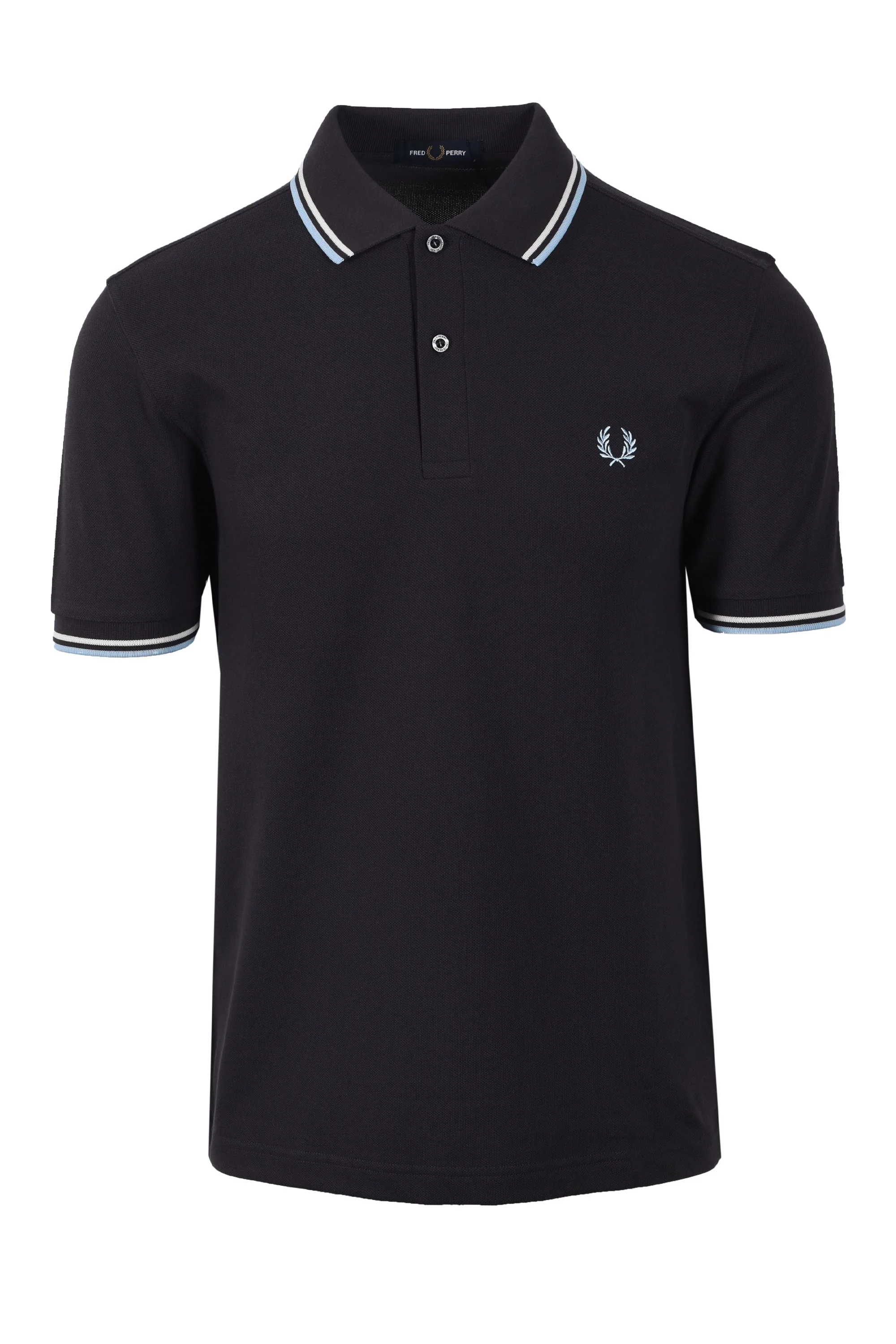 FRED PERRY TWIN TIPPED POLO ANCHOR GREY/ECRU/BLUE