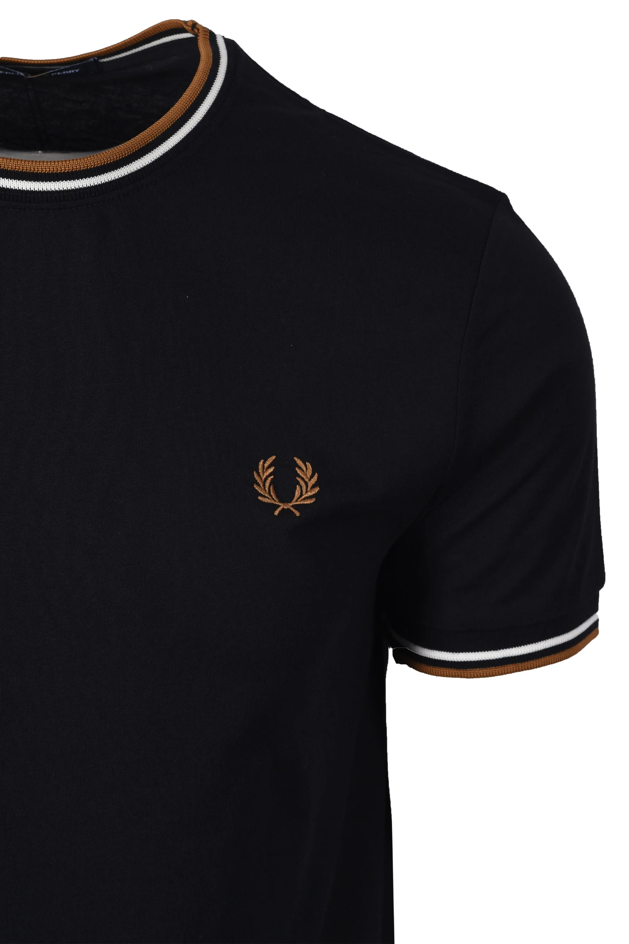 FRED PERRY TWIN TIPPED T-SHIRT BLACK - Image 2