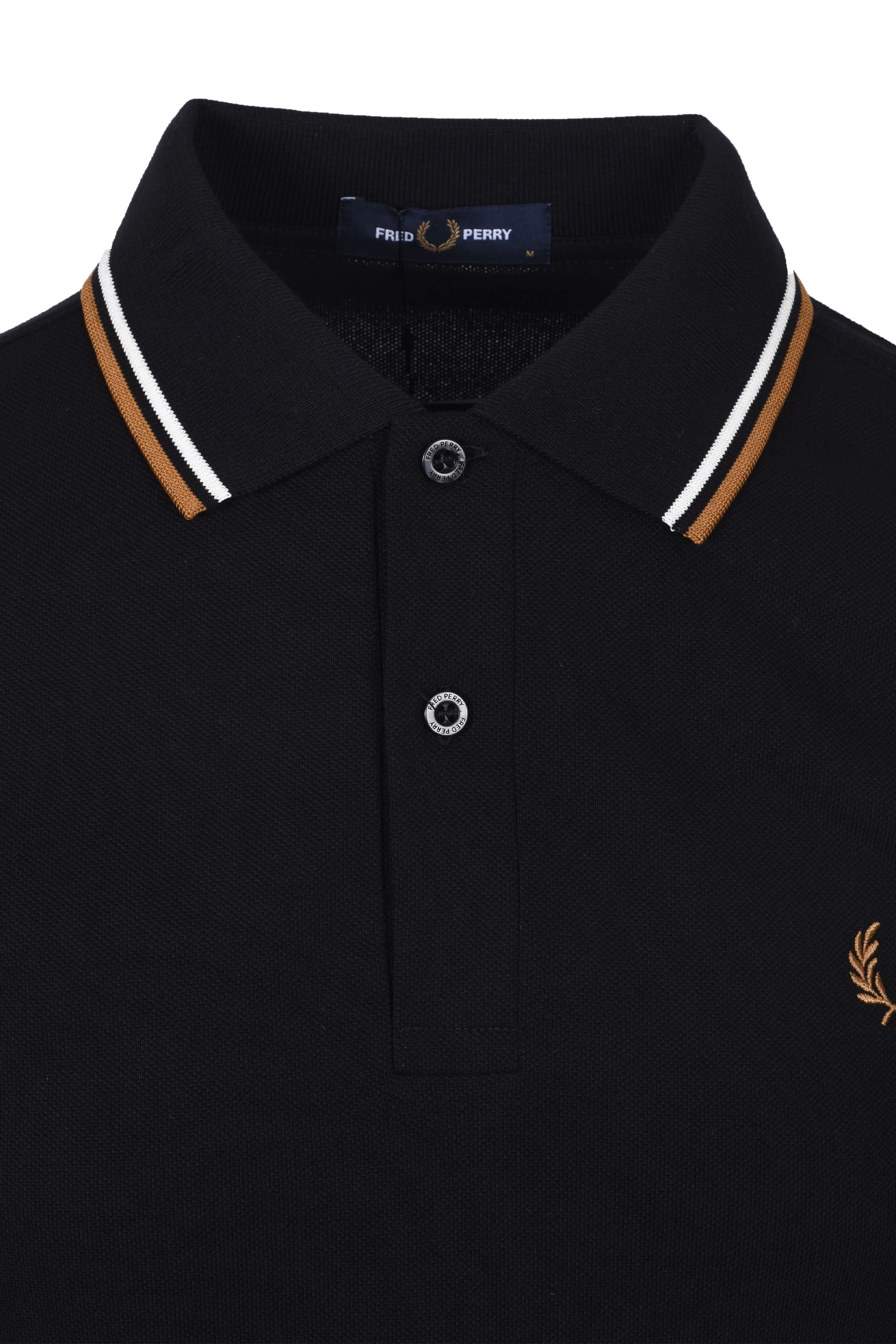 FRED PERRY TWIN TIPPED POLO BLACK - Image 2