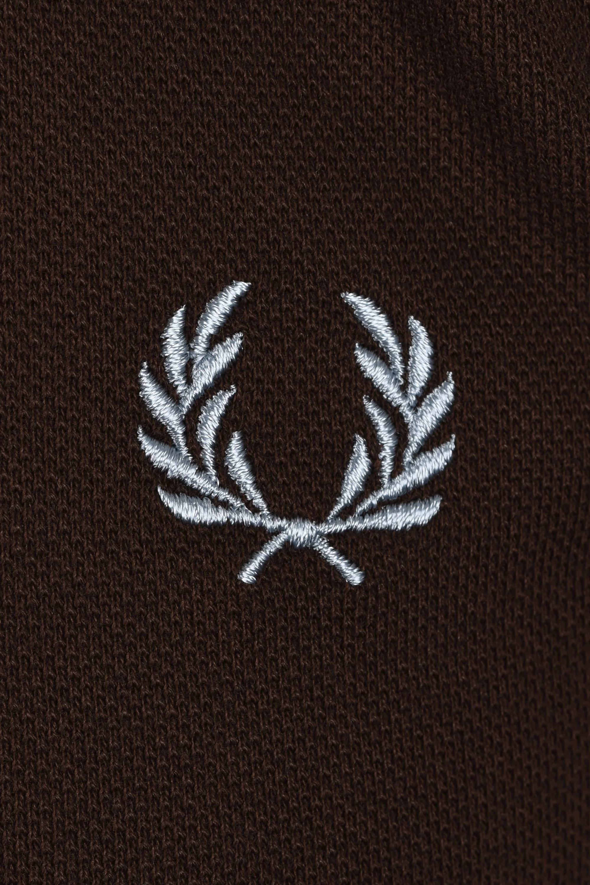 FRED PERRY TWIN TIPPED POLO BURNT TOBACCO/ STOCKPORT BLUE - Image 3