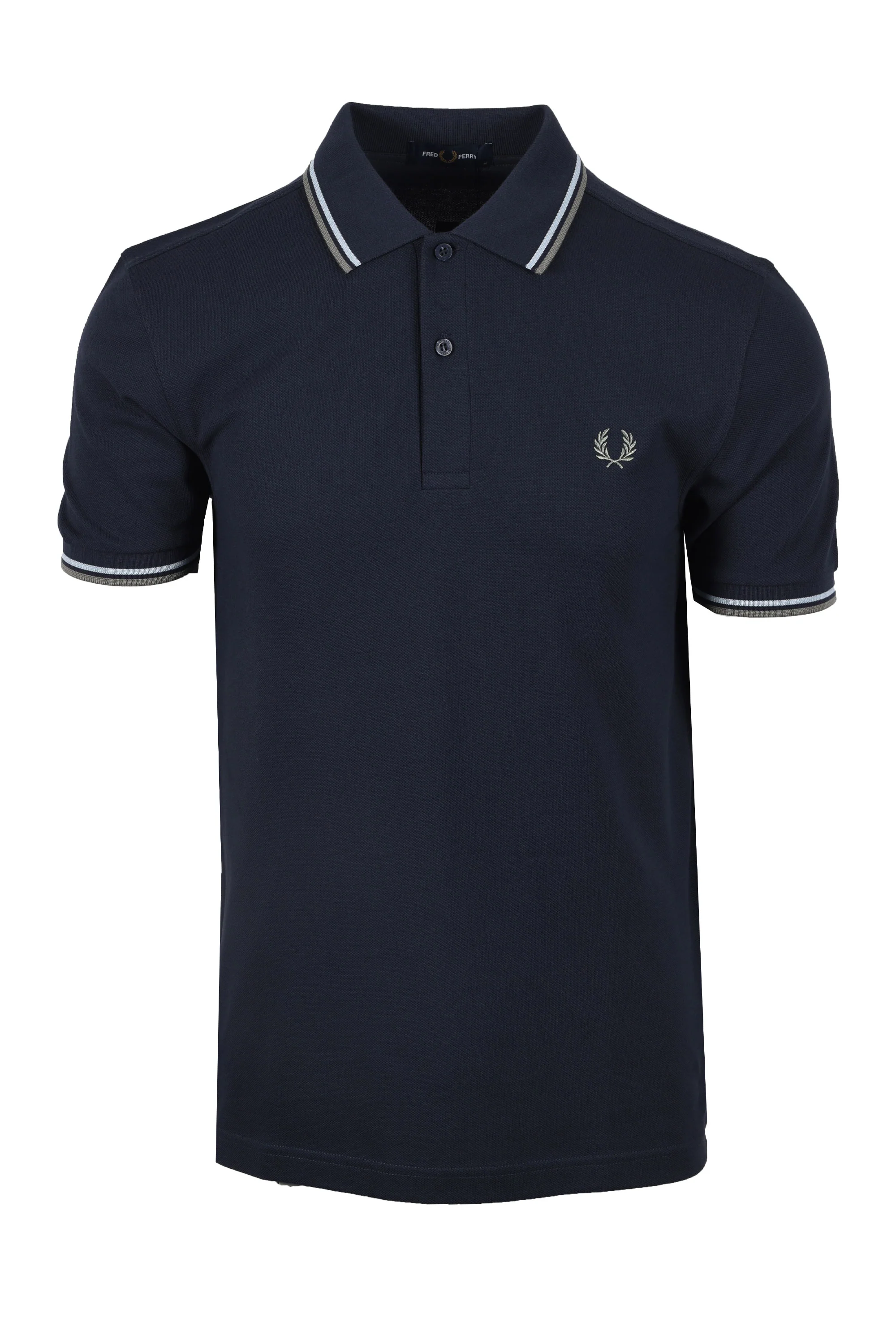 Fred Perry Twin Tipped Polo Dark Airforce/Lilac/Bayleaf