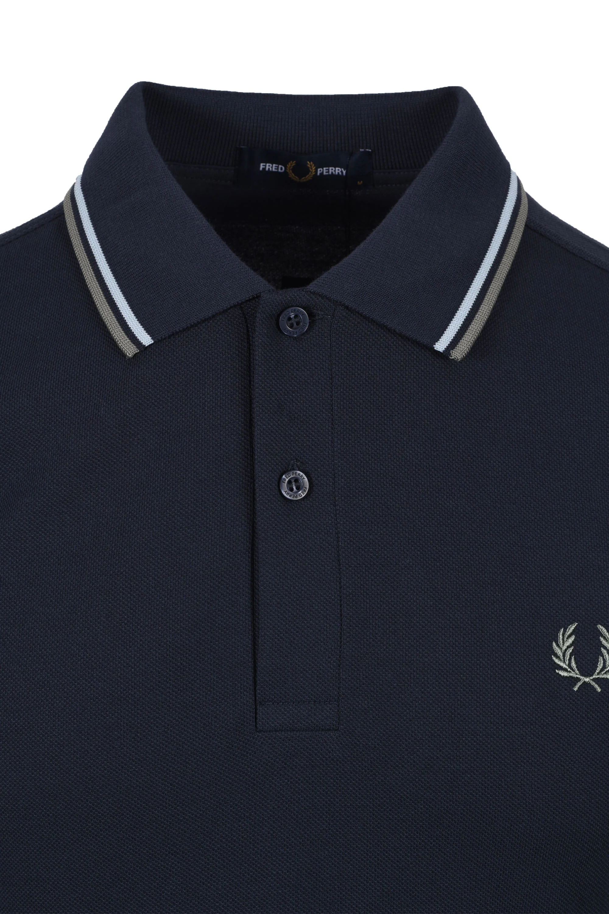 Fred Perry Twin Tipped Polo Dark Airforce/Lilac/Bayleaf - Image 2