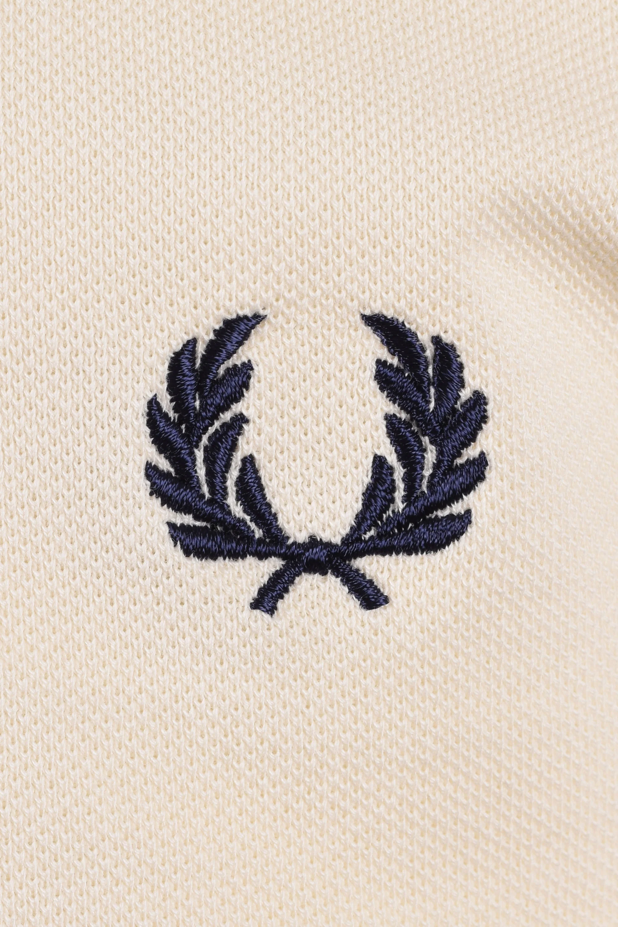 FRED PERRY TWIN TIPPED POLO ECRU/DUSKY BLUE/FRENCH NAVY - Image 3