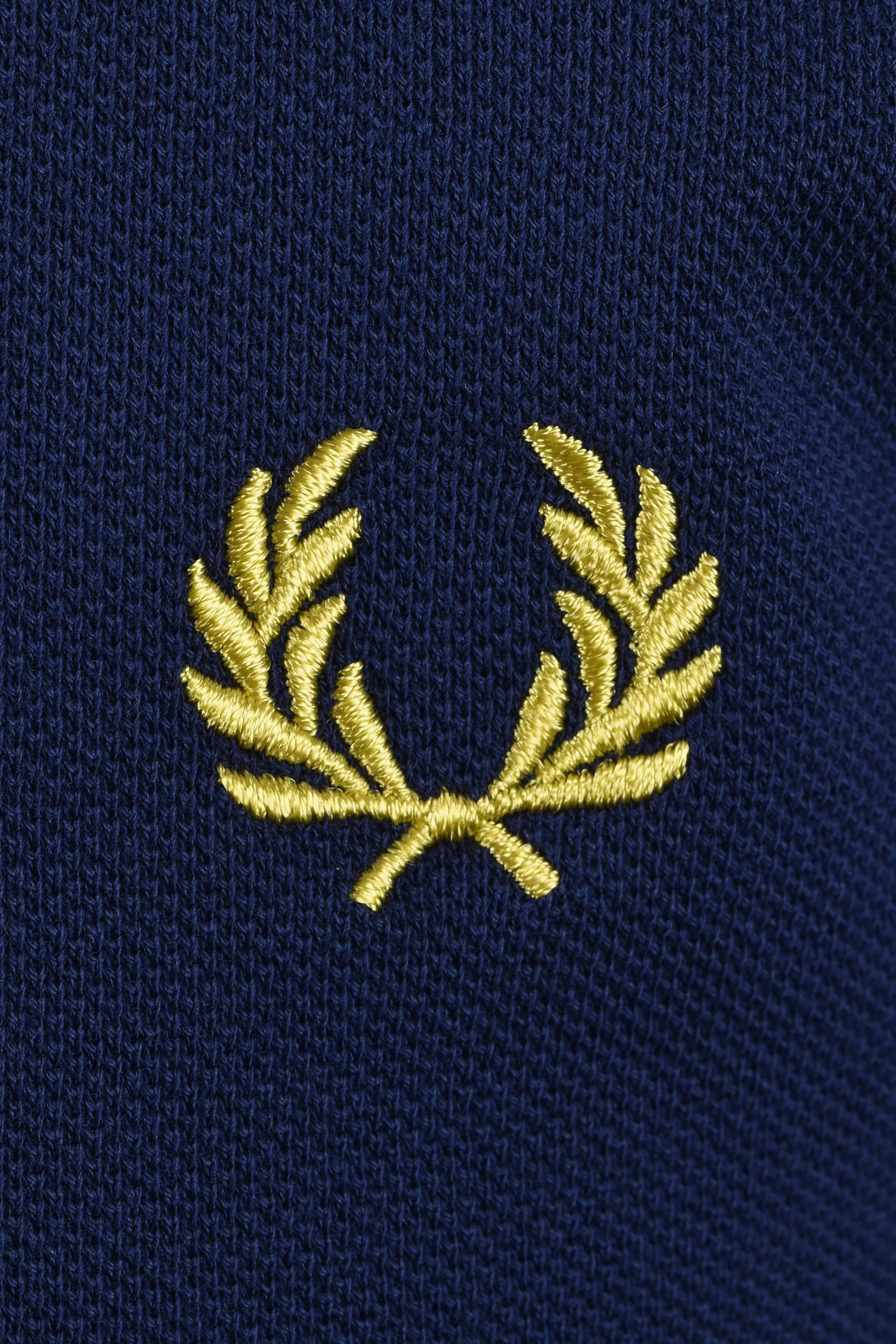FRED PERRY TWIN TIPPED POLO NAVY/DUSKY BLUE/CITRON - Image 3