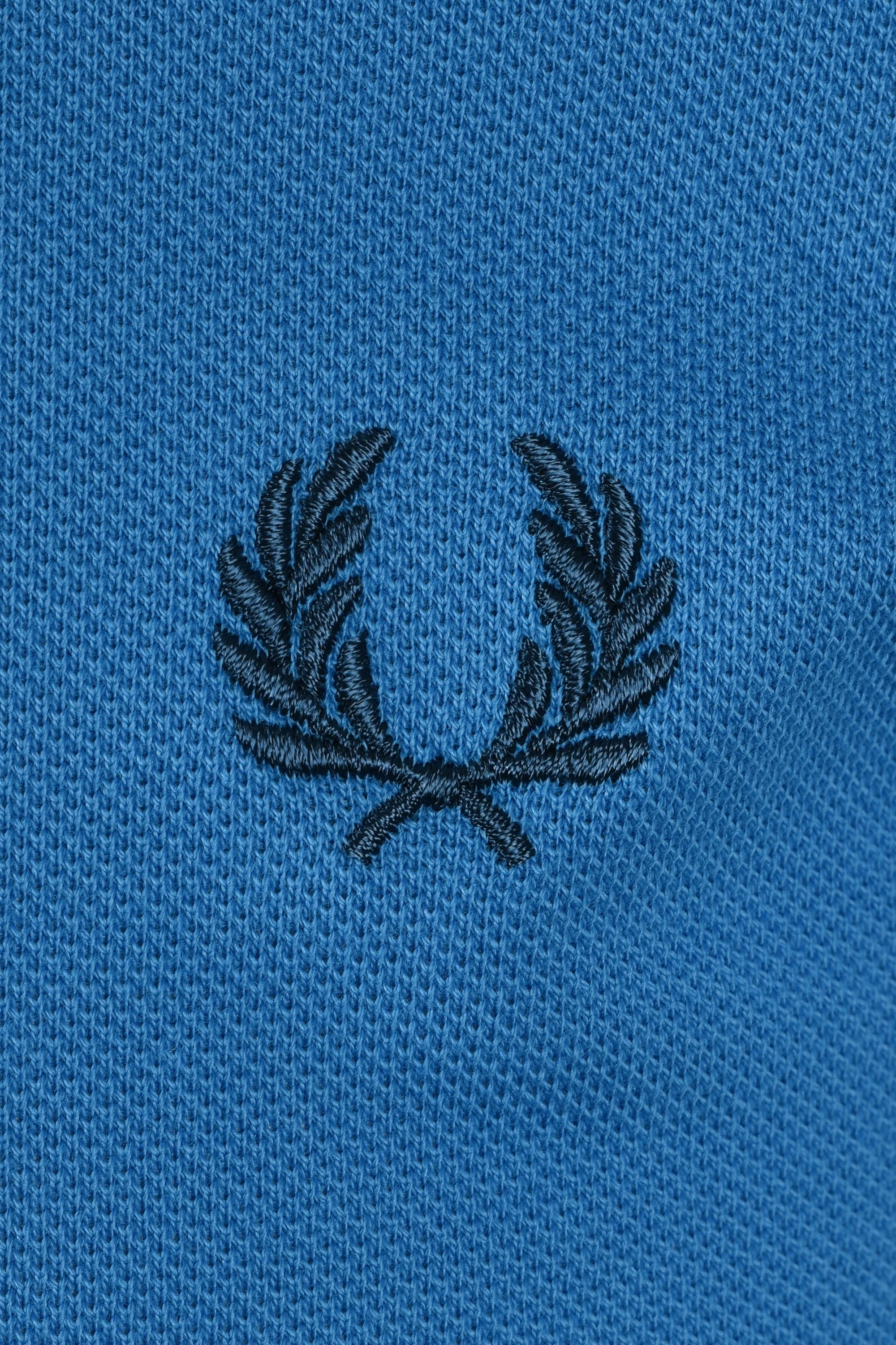 FRED PERRY TWIN TIPPED POLO SHIRT COURT BLUE/SHADED STONE/DARK PETROL - Image 3