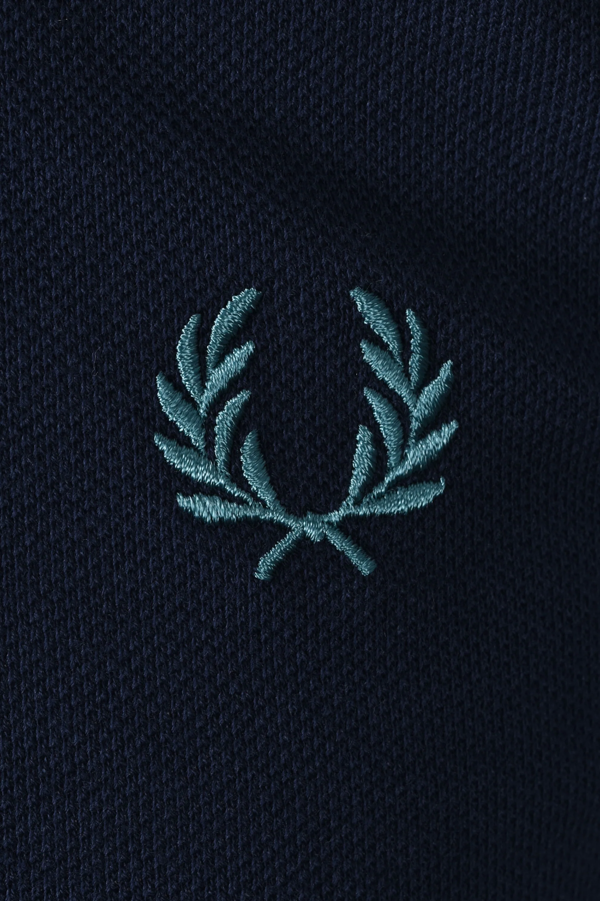 FRED PERRY TWIN TIPPED POLO TENNIS BLUE/SNOW WHITE/DEEP MINT - Image 3