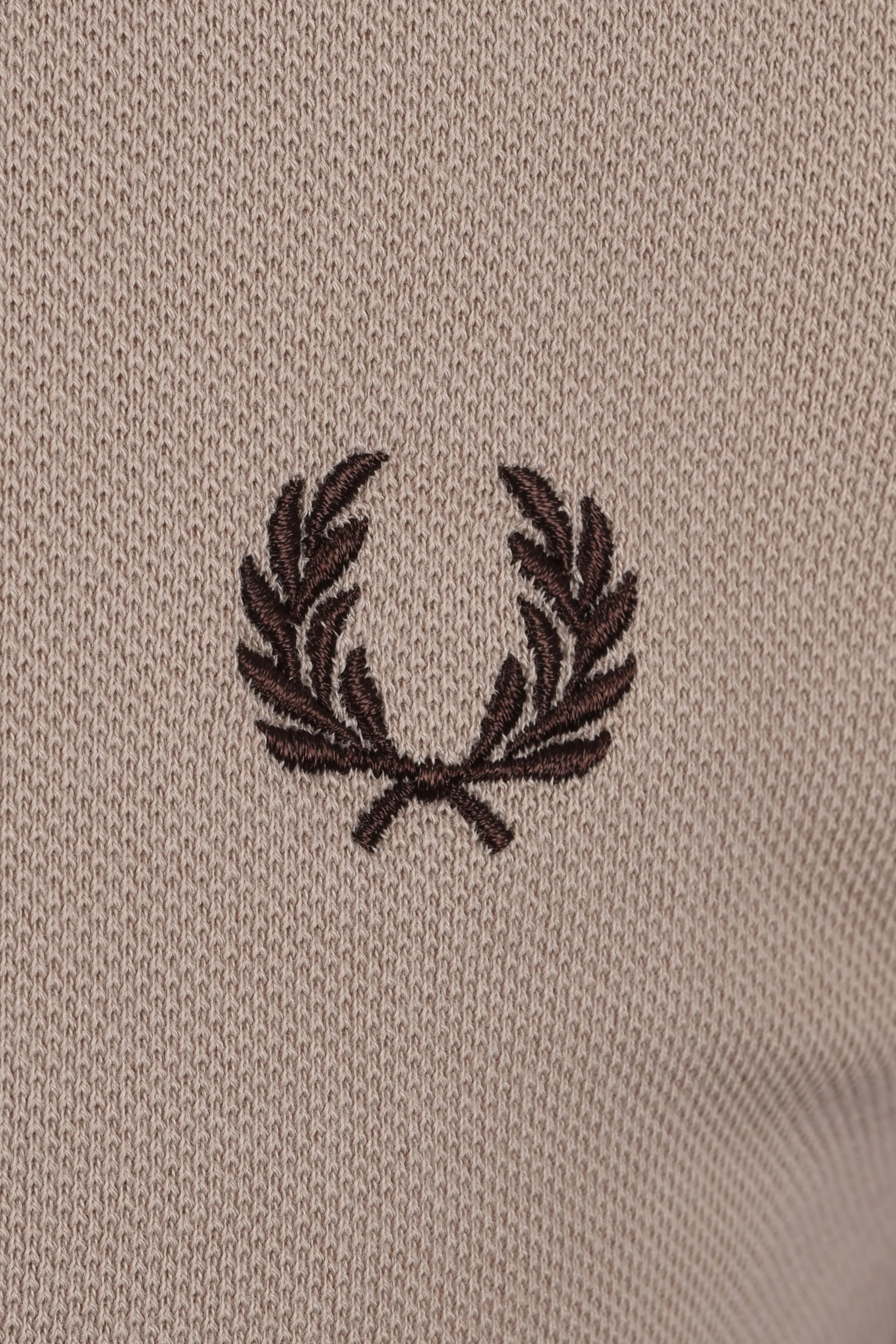 FRED PERRY TWIN TIPPED POLO WARM OAT/COURT GREEN/BURNT TOB - Image 3