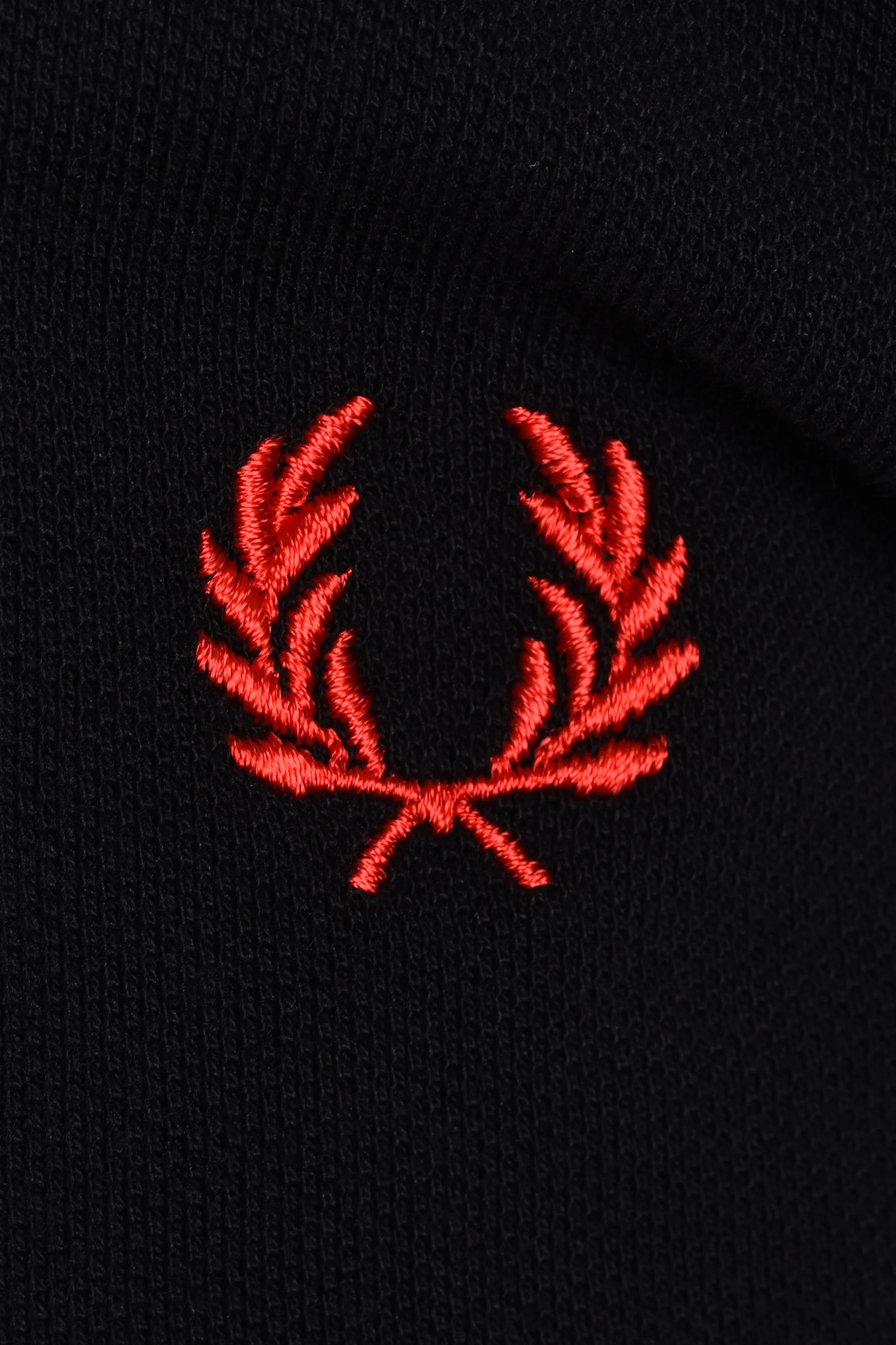 FRED PERRY MADE IN ENGLAND TWIN TIPPED POLO BLACK/WHITE/BRIGHT RED - Image 3