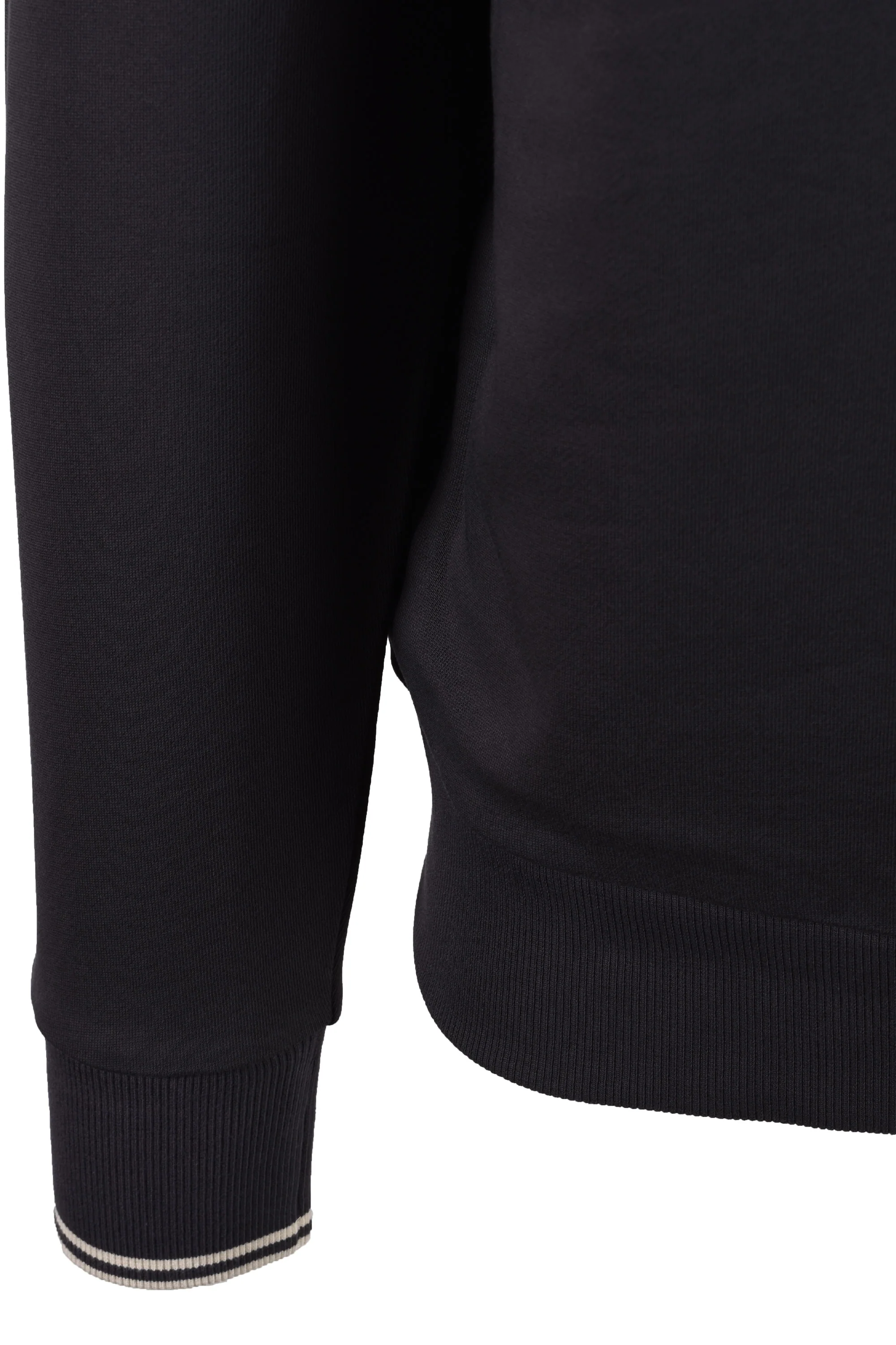 Fred Perry Half Zip Sweatshirt Anchor Grey/Oatmeal - Image 4