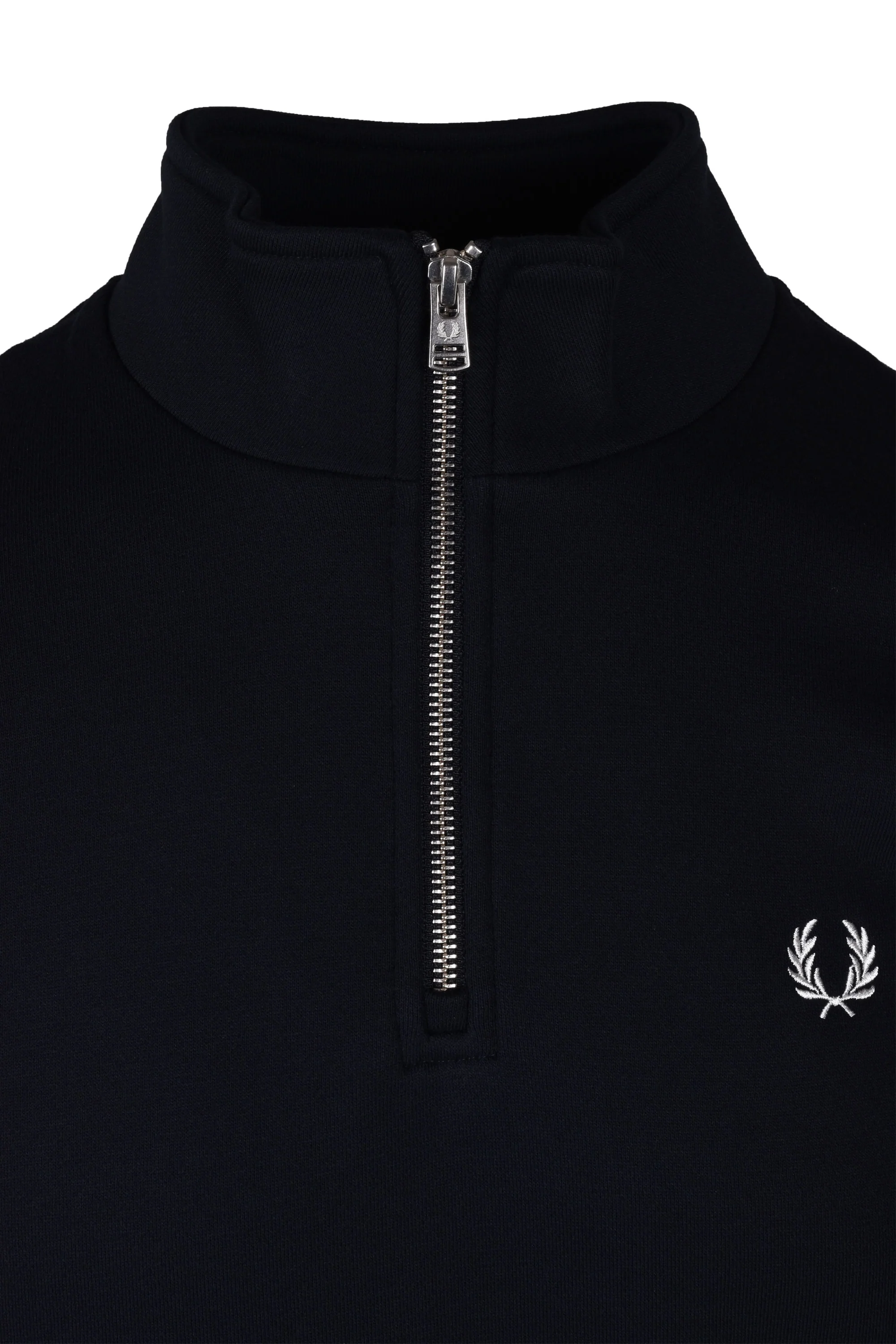 Fred Perry Half Zip Sweatshirt Navy - Image 2
