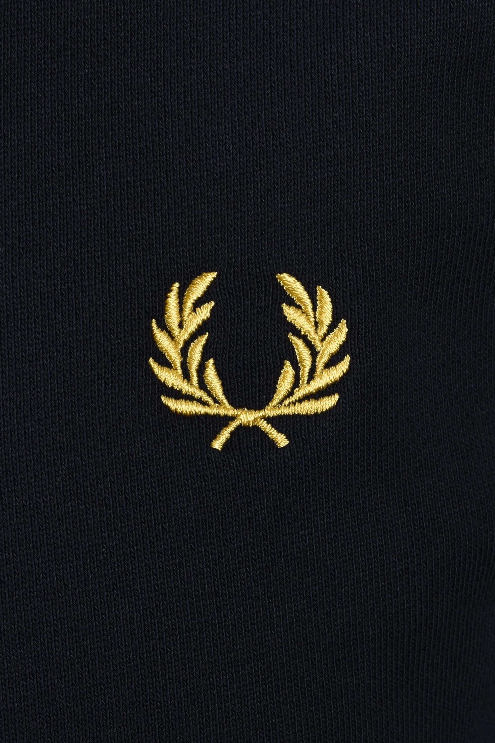 Fred Perry Half Zip Sweatshirt Navy/Ecru/Honeycomb - Image 3