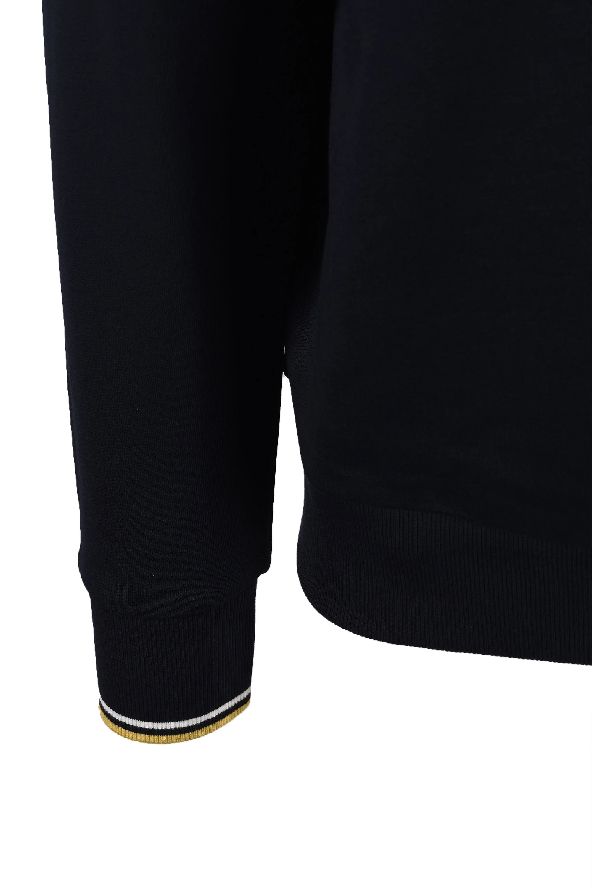 Fred Perry Half Zip Sweatshirt Navy/Ecru/Honeycomb - Image 4