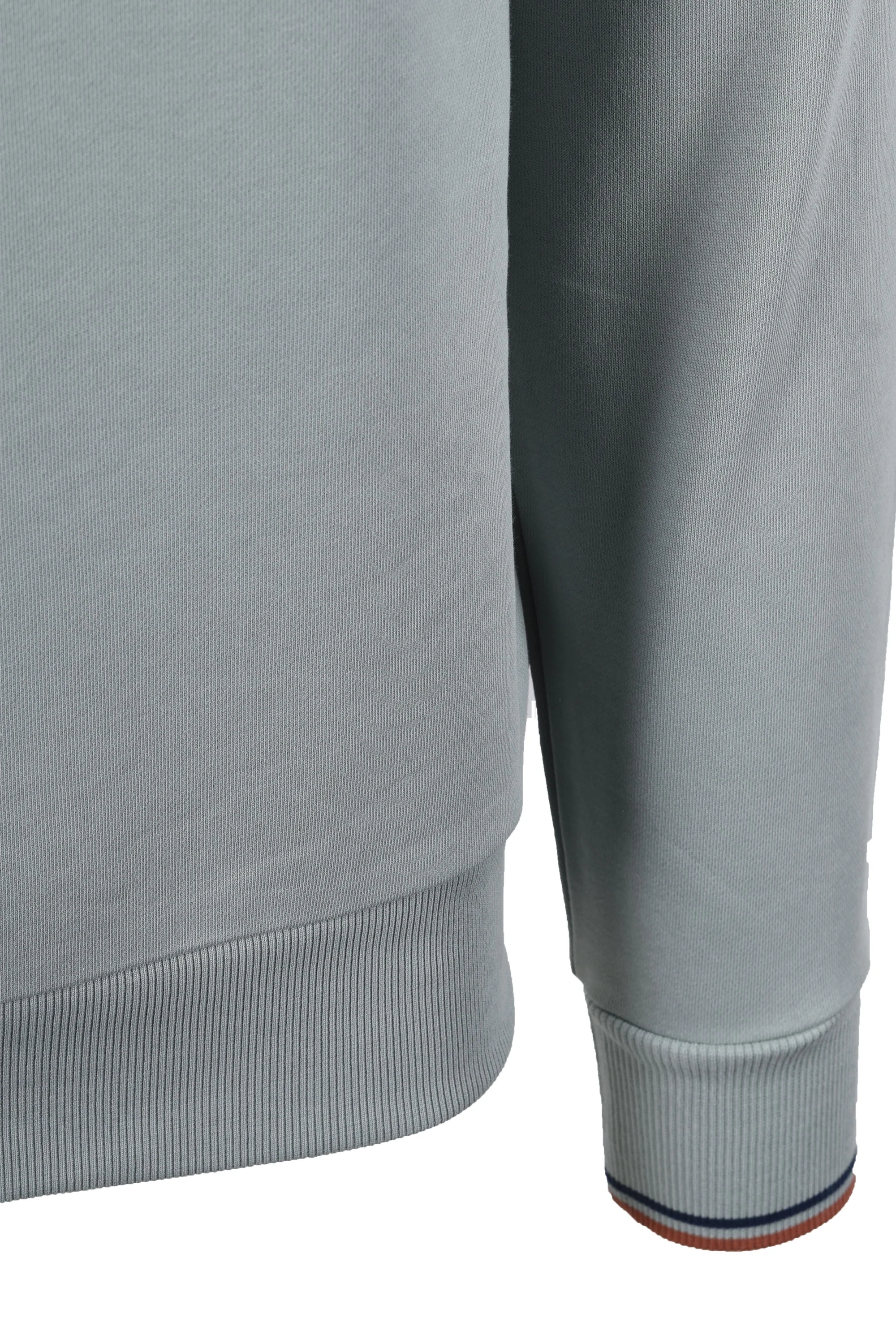 Fred Perry Half Zip Sweatshirt Silver Blue - Image 3