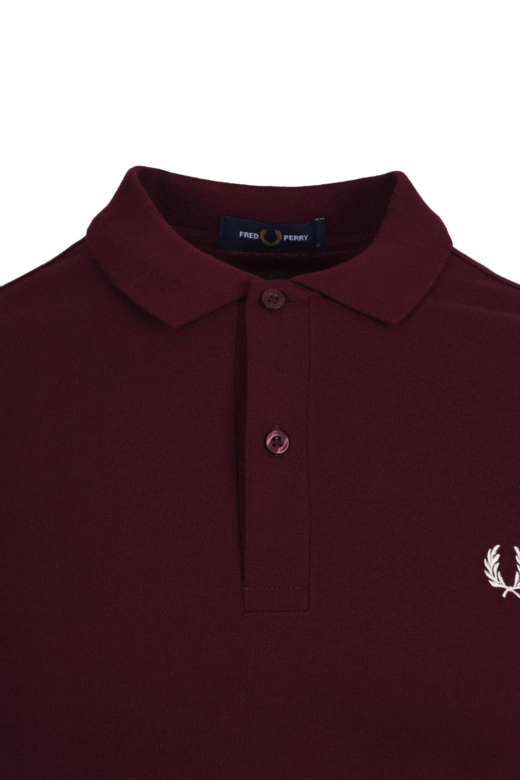 Fred Perry Plain Polo Shirt Oxblood - Image 2
