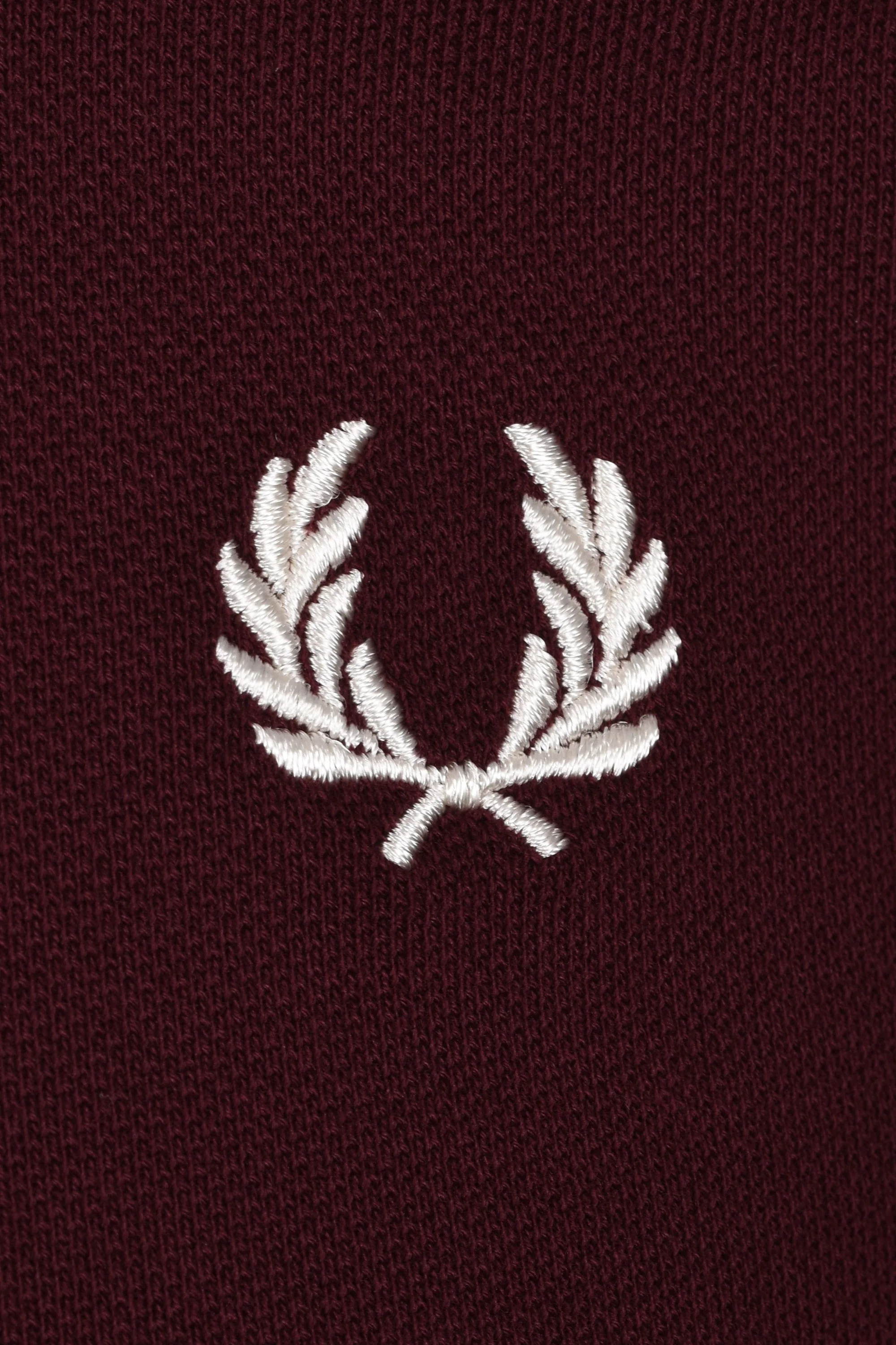 Fred Perry Plain Polo Shirt Oxblood - Image 3