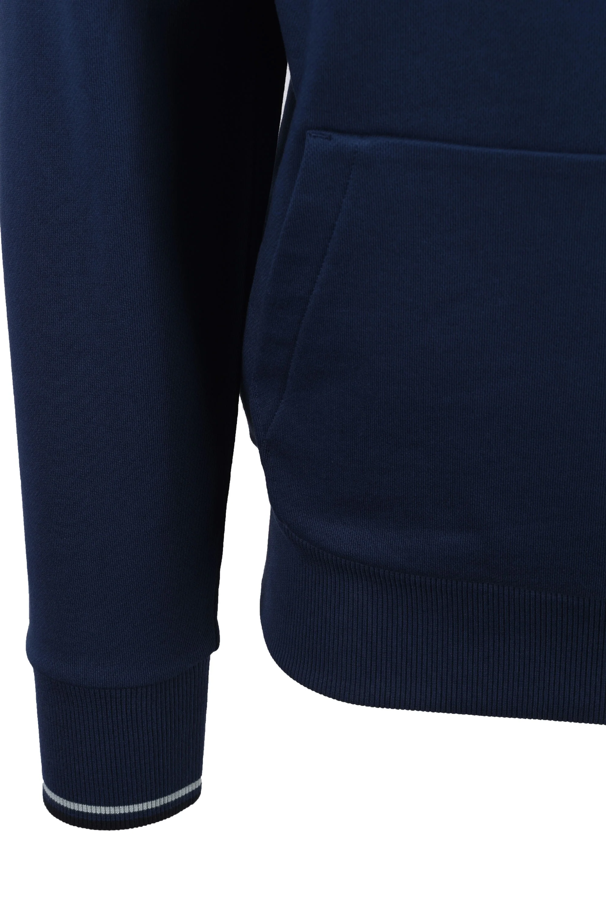 Fred Perry Tipped Hooded Sweatshirt Tennis Blue - Image 3