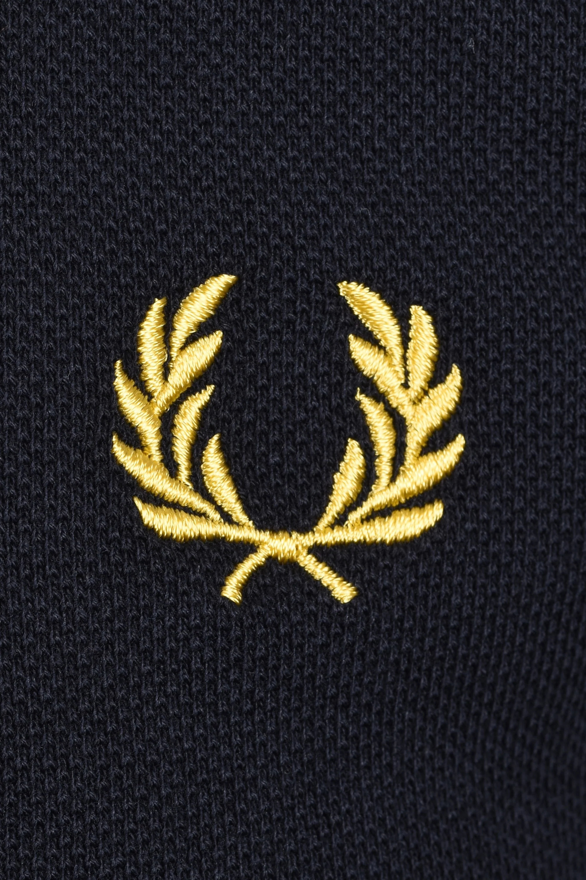 Fred Perry Twin Tipped Polo Shirt Navy/Ecru/Honey Comb - Image 3