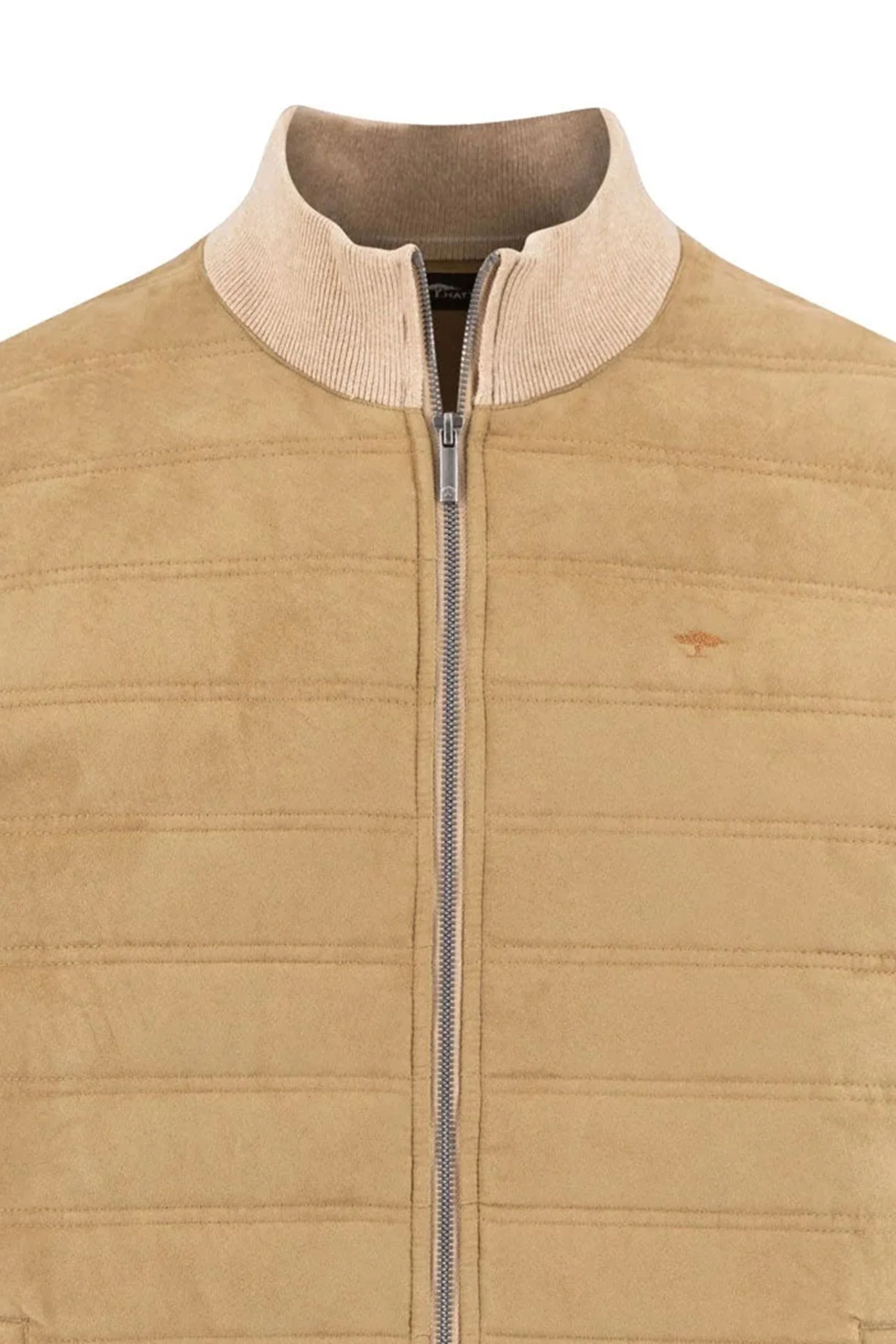 Fynch-Hatton Full-Zip Knitwear Taupe - Image 3