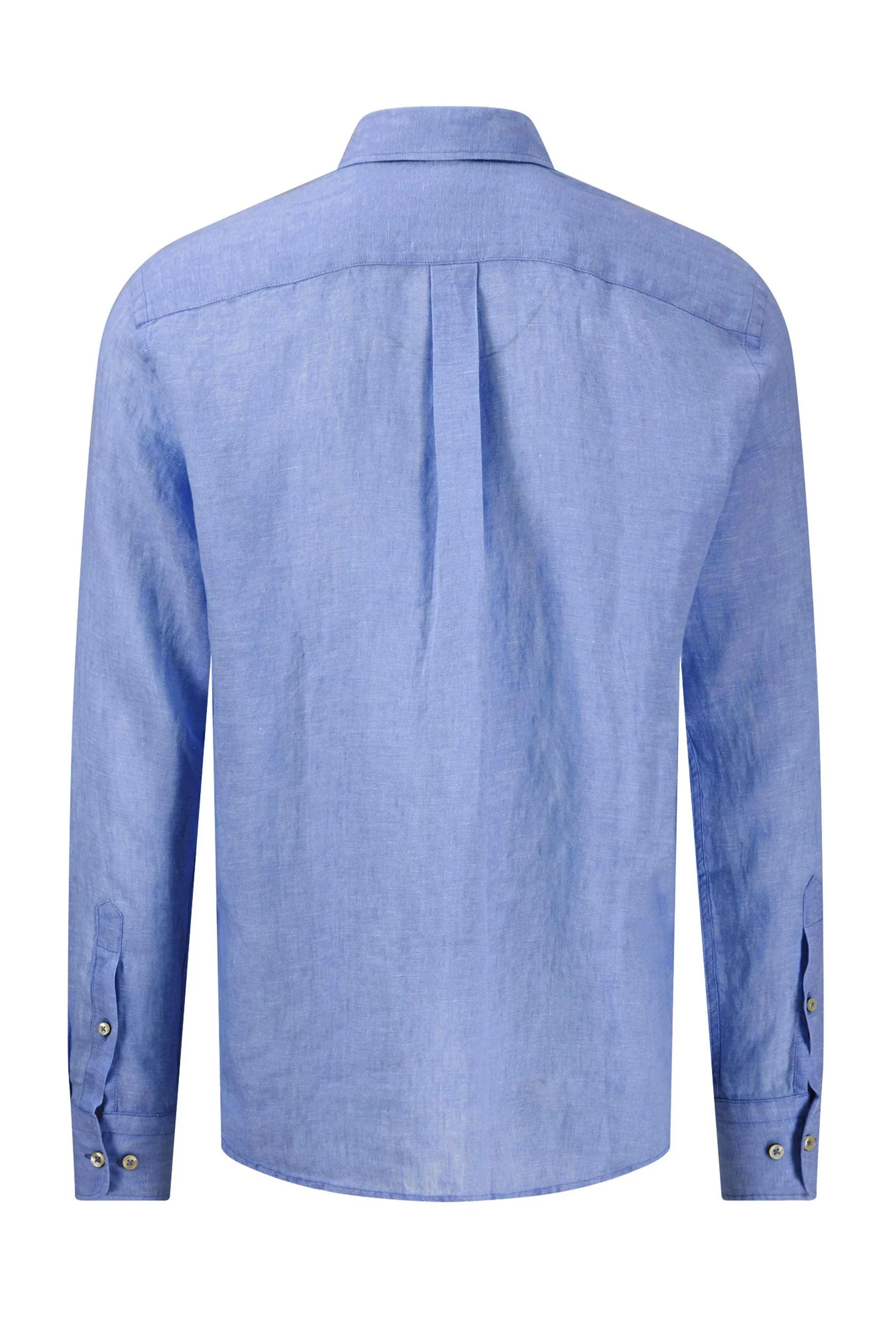 FYNCH-HATTON LONG SLEEVED LINEN SHIRT STRONG BLUE - Image 2