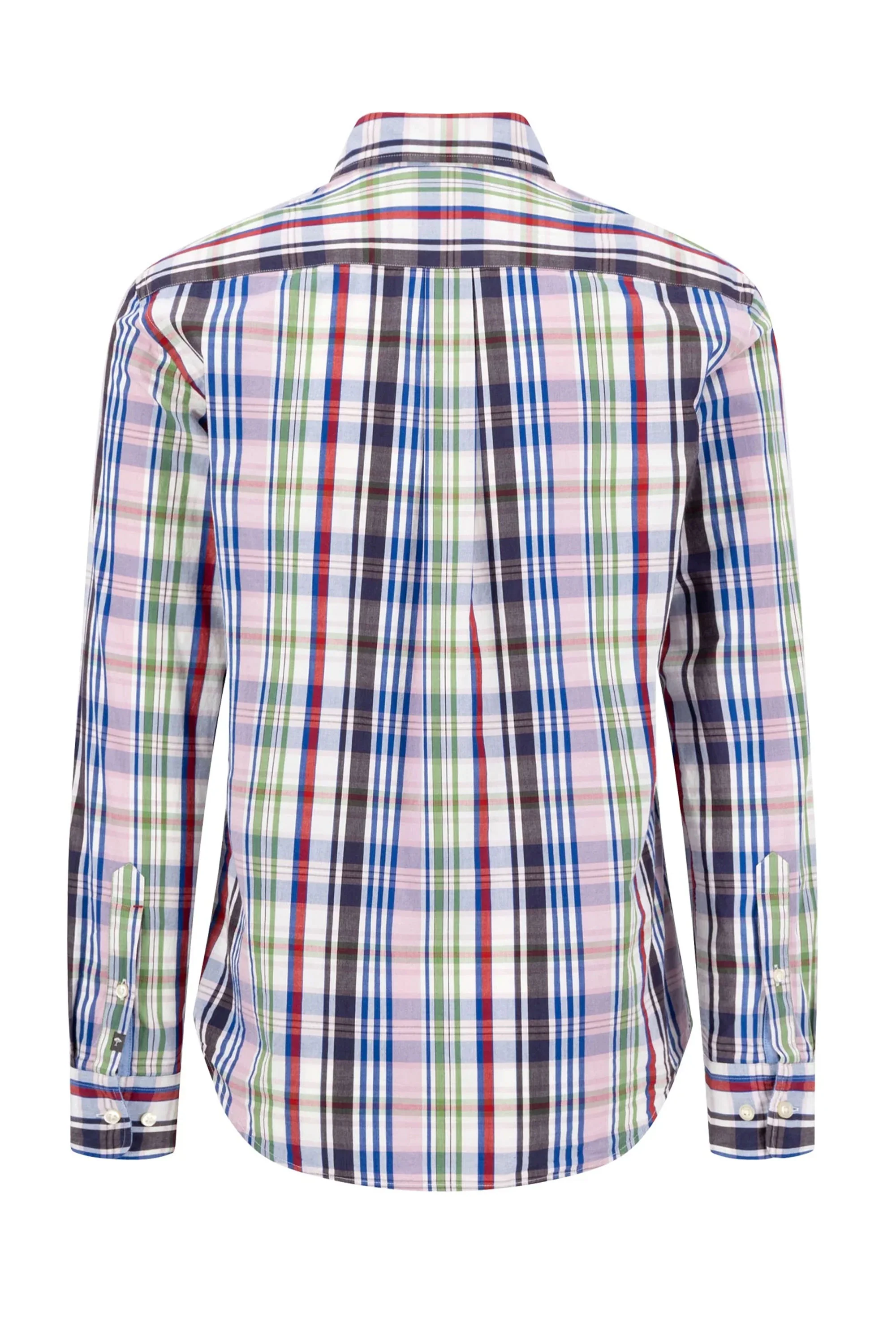 FYNCH-HATTON LONG SLEEVED SHIRT CRANBERRY RED CHECK - Image 2