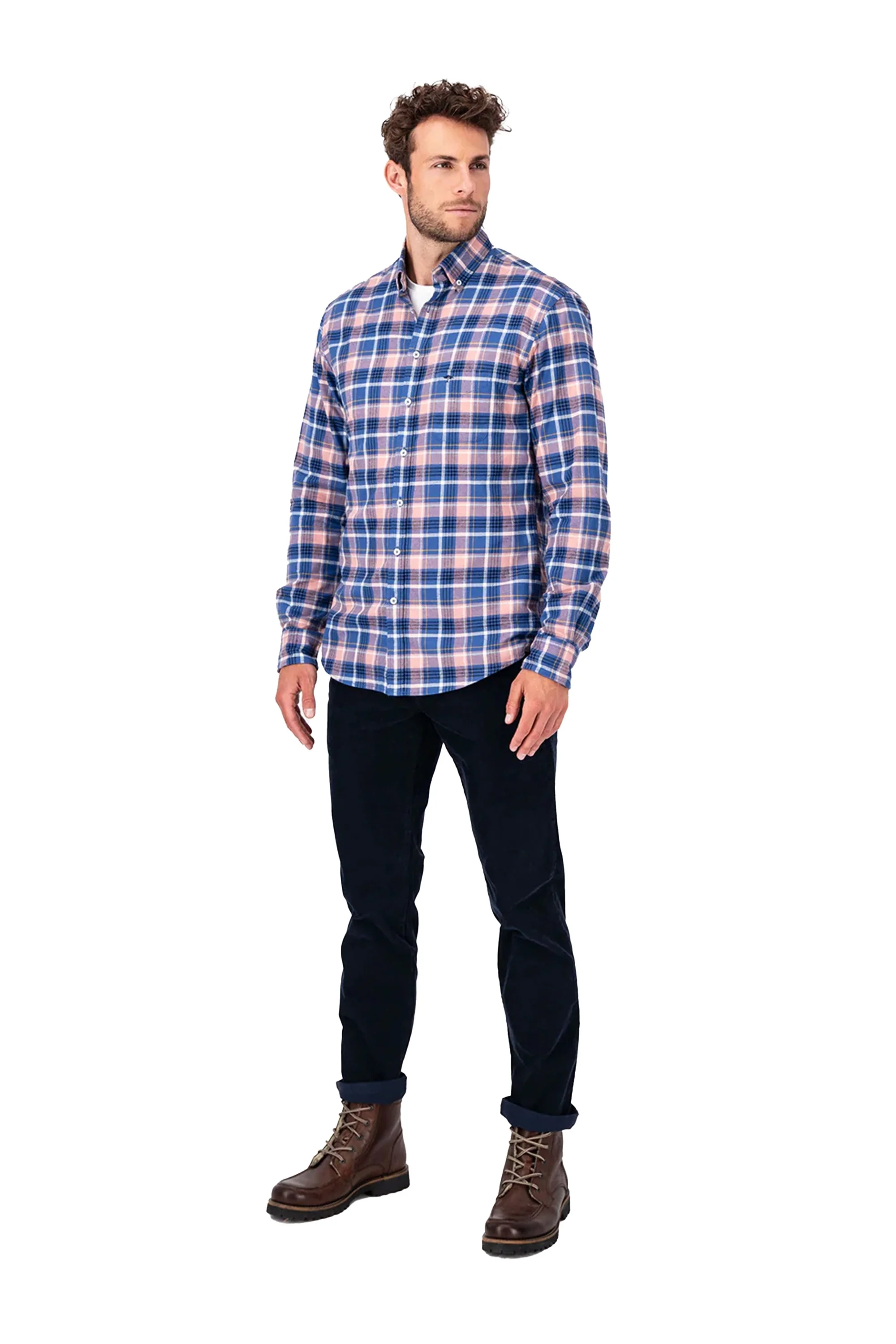 Fynch-Hatton Long Sleeved Shirt Pale Berry - Image 3
