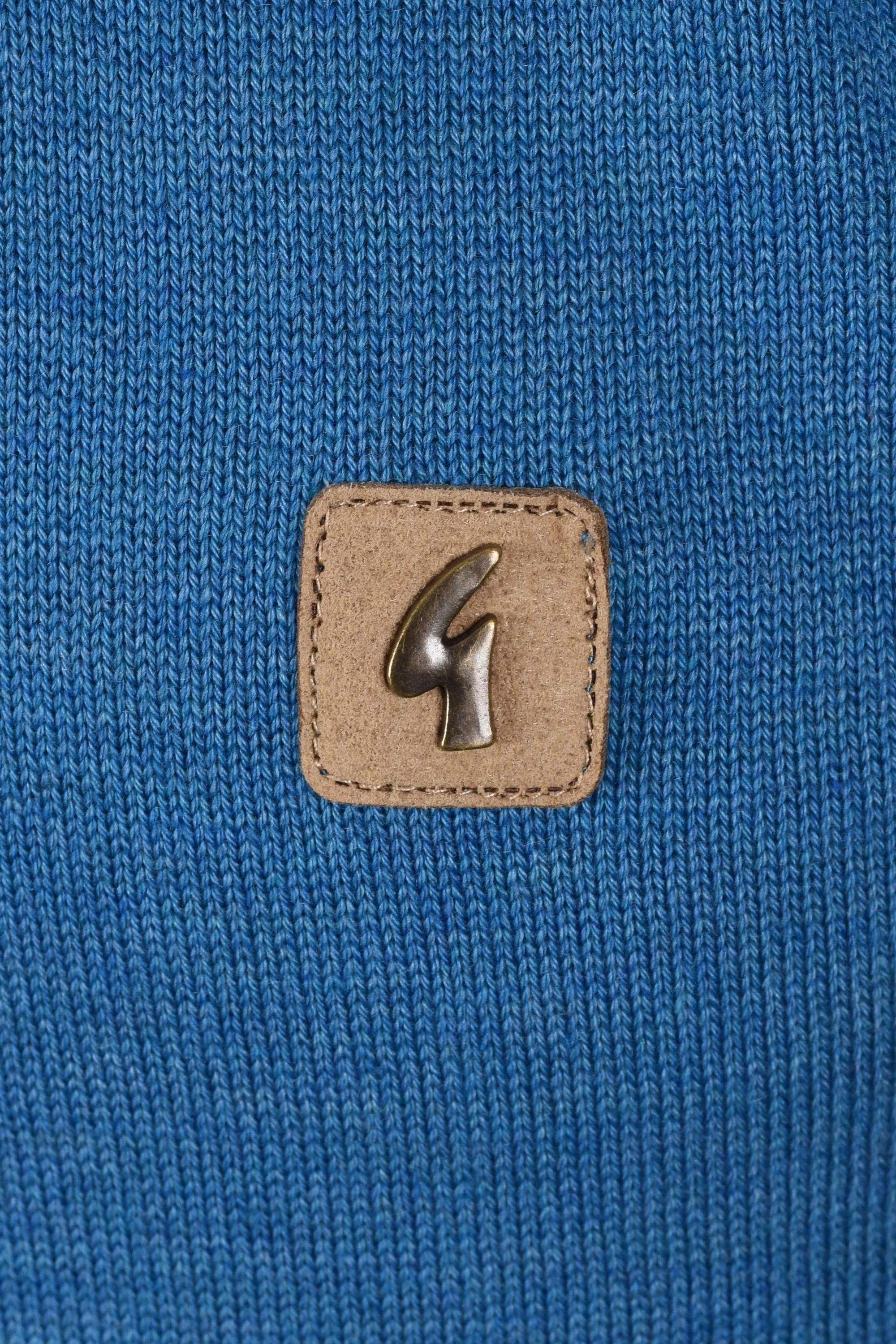 Gabicci Lineker Knitted Polo Shirt Aqua - Image 3