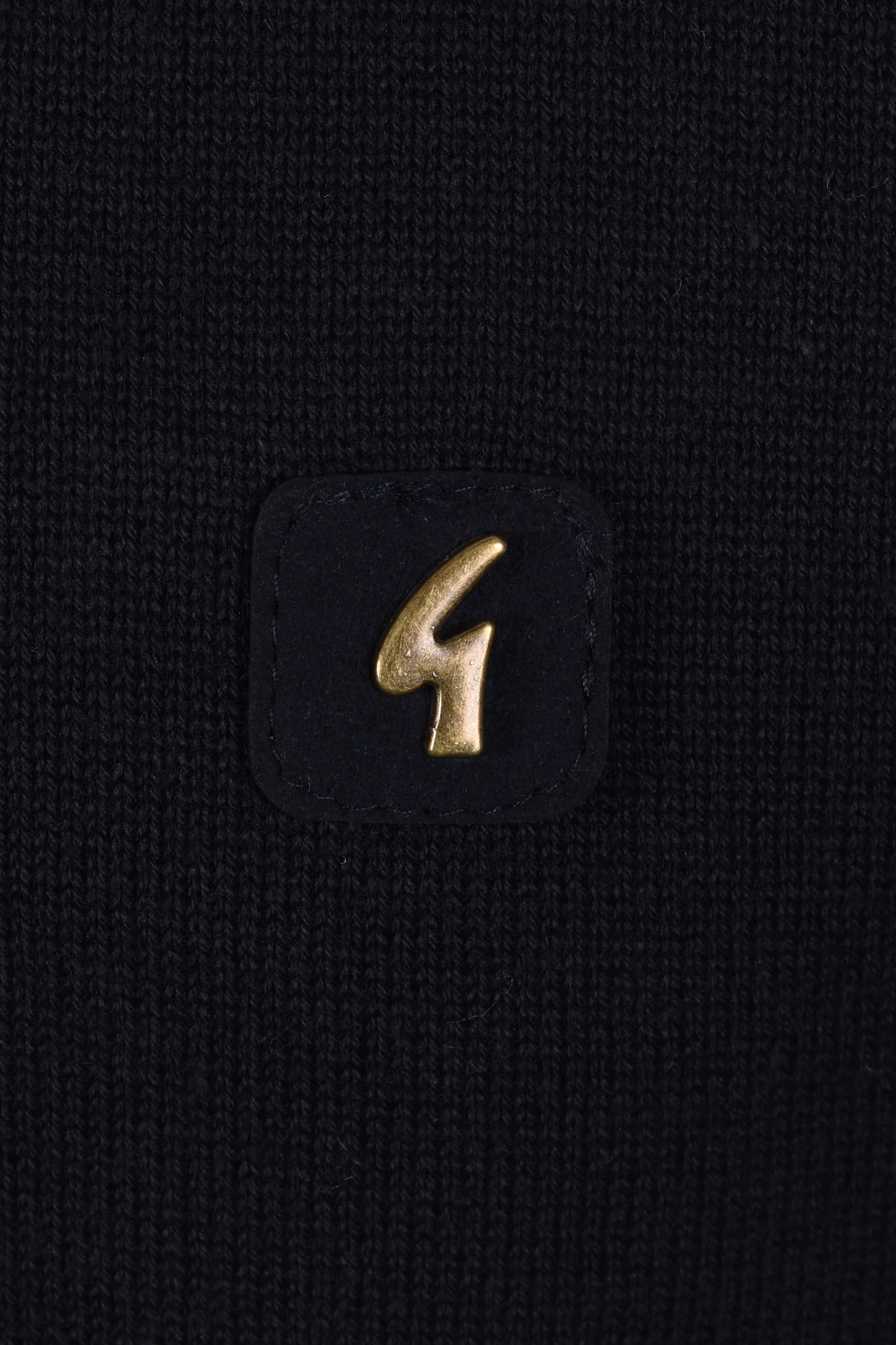 Gabicci Lineker Knitted Polo Shirt Navy - Image 3