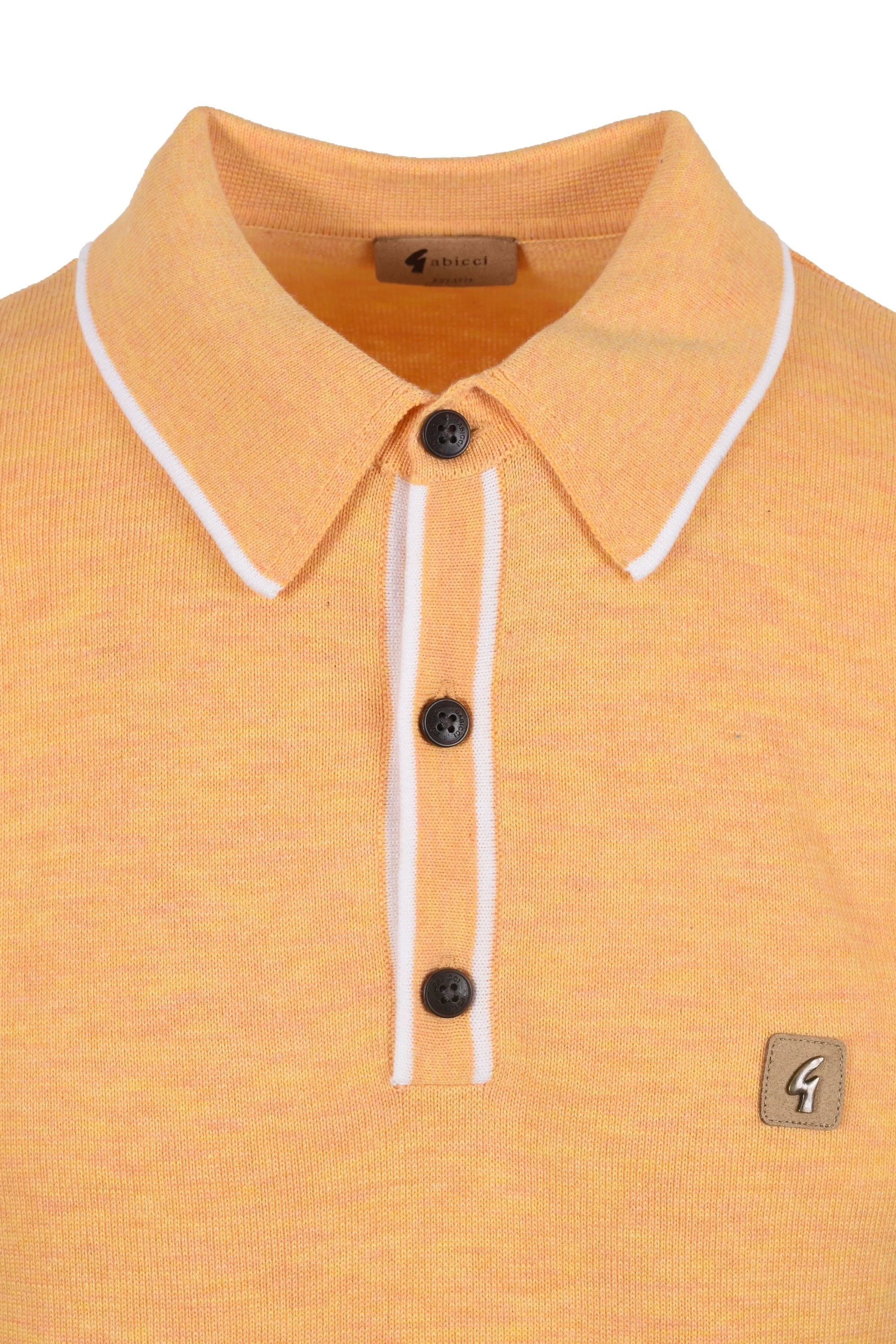 Gabicci Lineker Knitted Polo Shirt Pineapple - Image 2