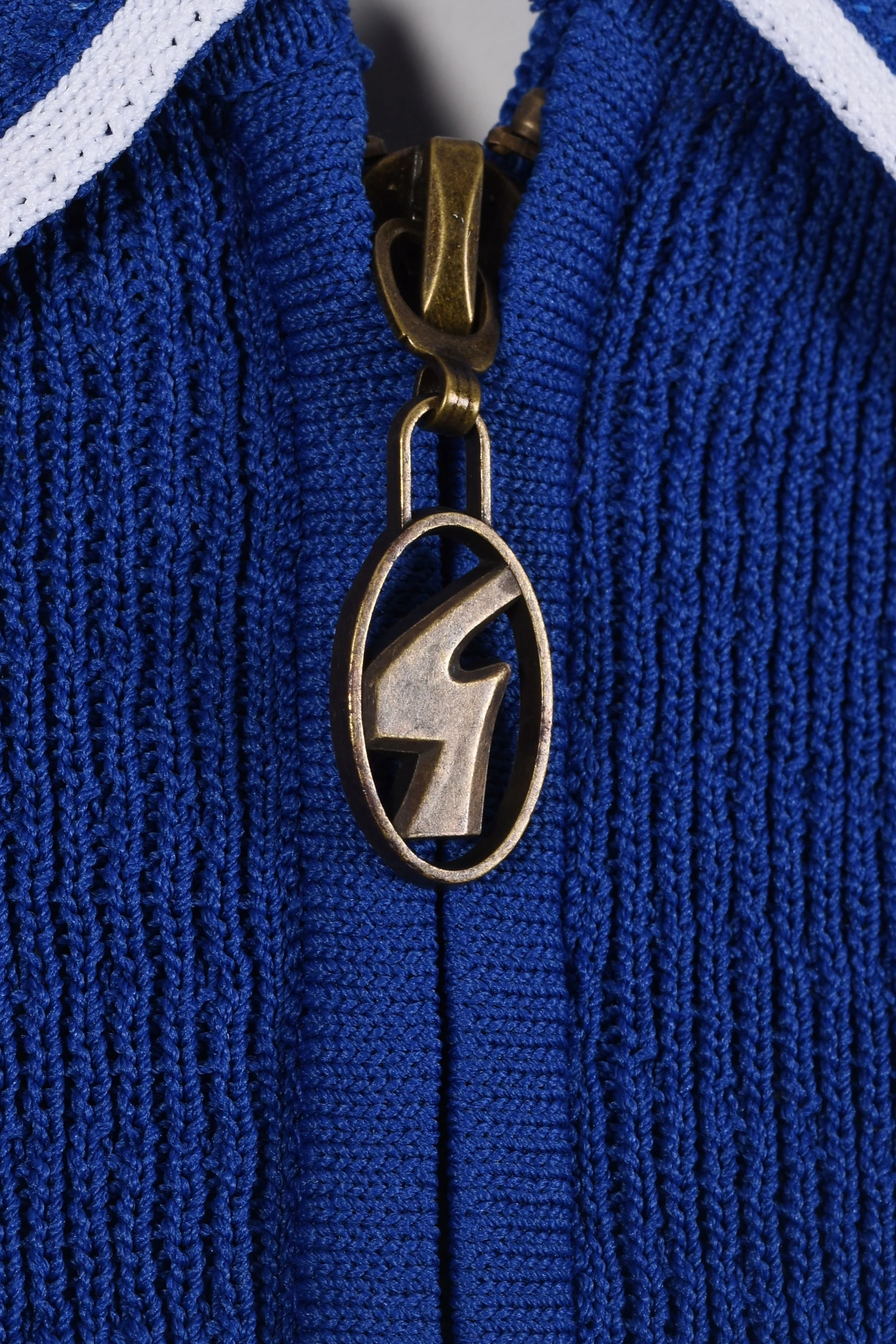 Gabicci Vintage Alfeo Knitted Polo Shirt Sapphire - Image 2