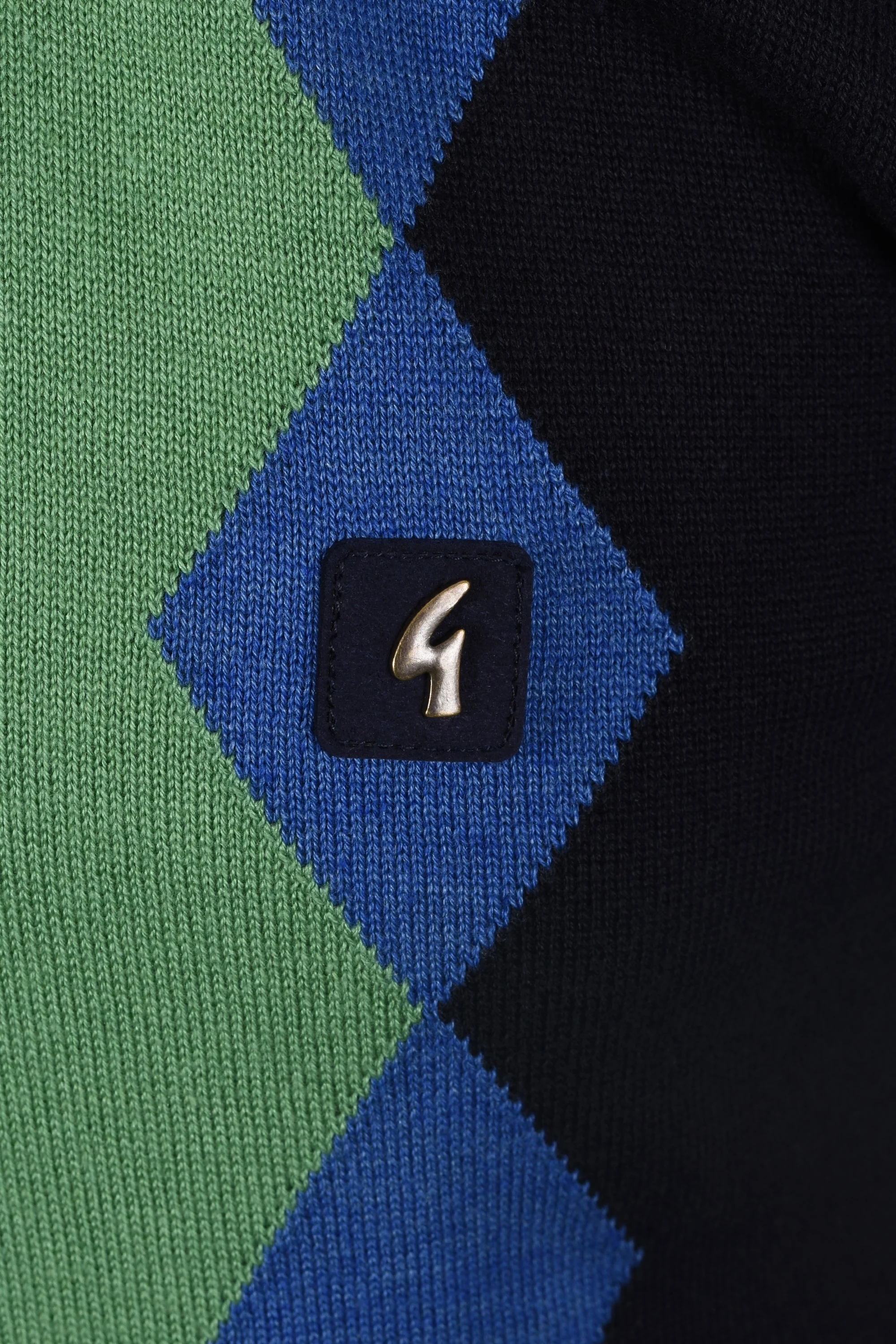 Gabicci Vintage Bond Knitted Polo Shirt Navy - Image 3