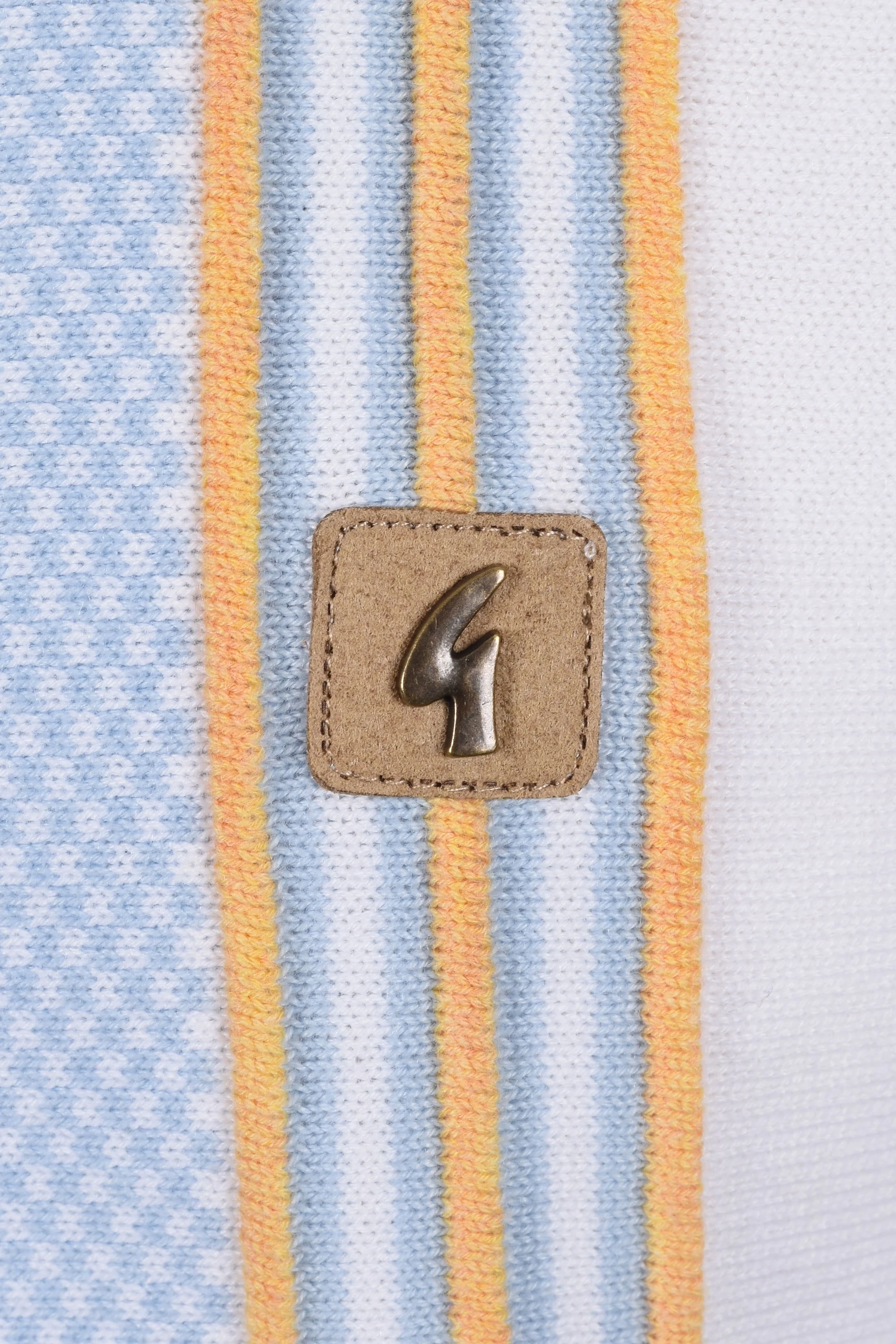 Gabicci Vintage Hadon Knitted Polo Shirt White - Image 3