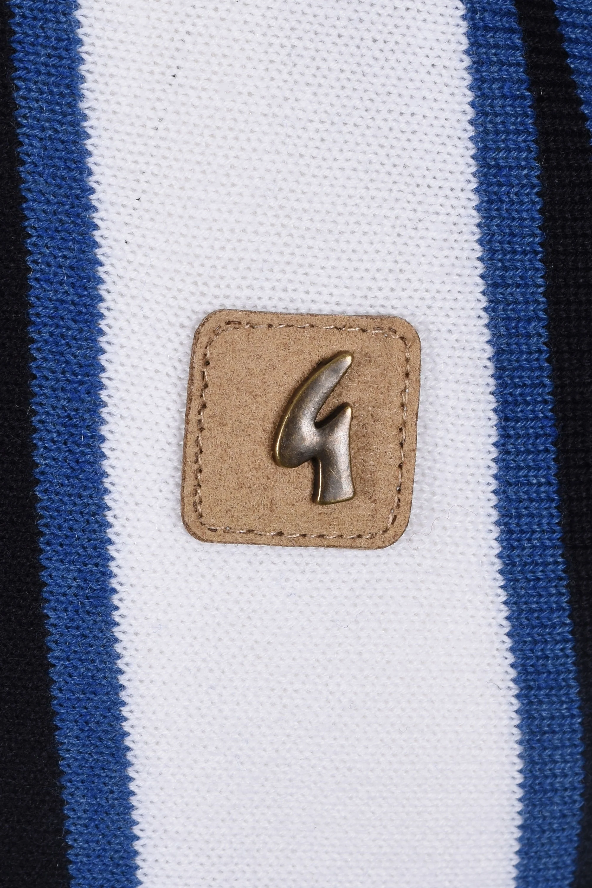 Gabicci Vintage Knitted Searle Knitted Polo Shirt Sapphire - Image 3