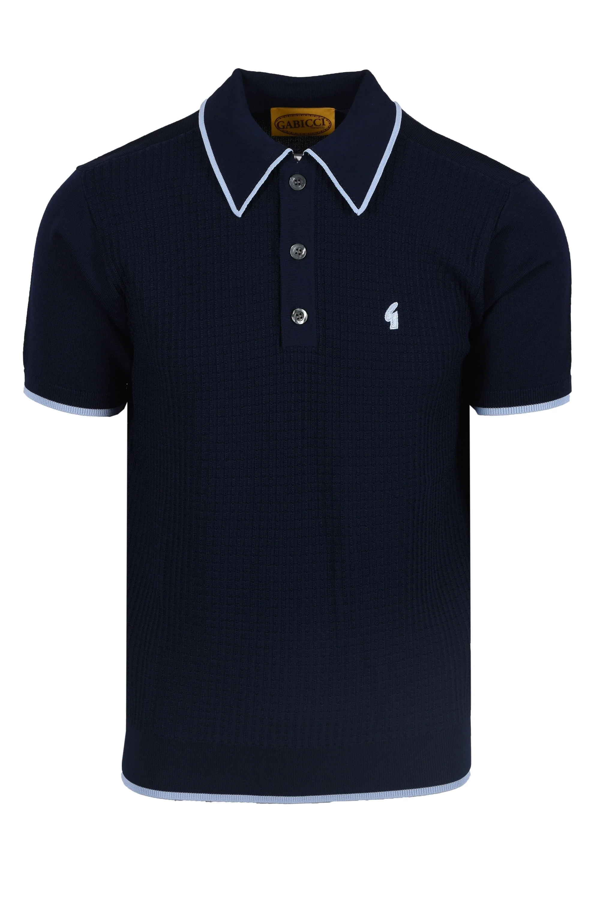 Gabicci Vintage Malcolm Knitted Polo Navy