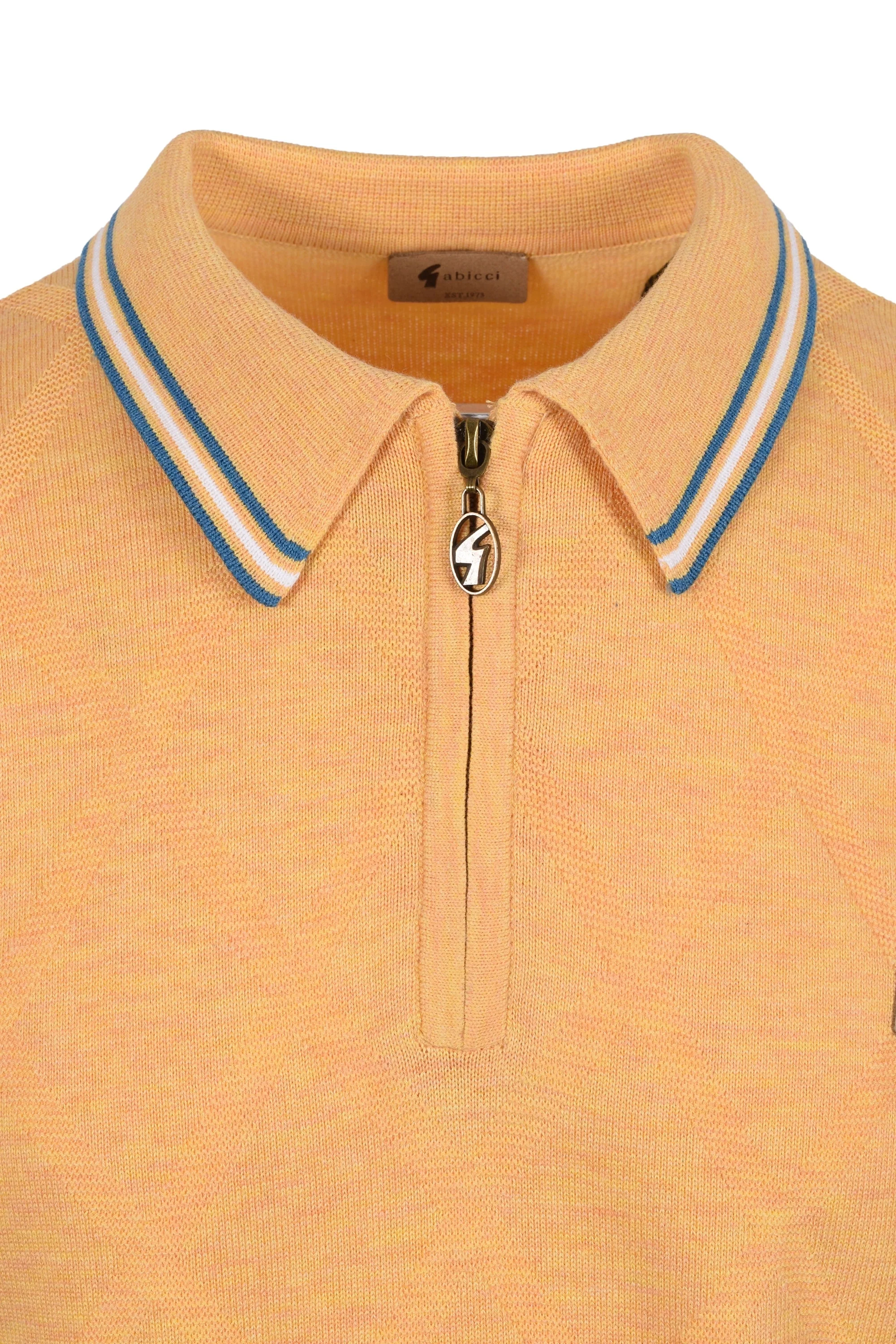 Gabicci Vintage Moore Knitted Polo Shirt Pineapple - Image 2
