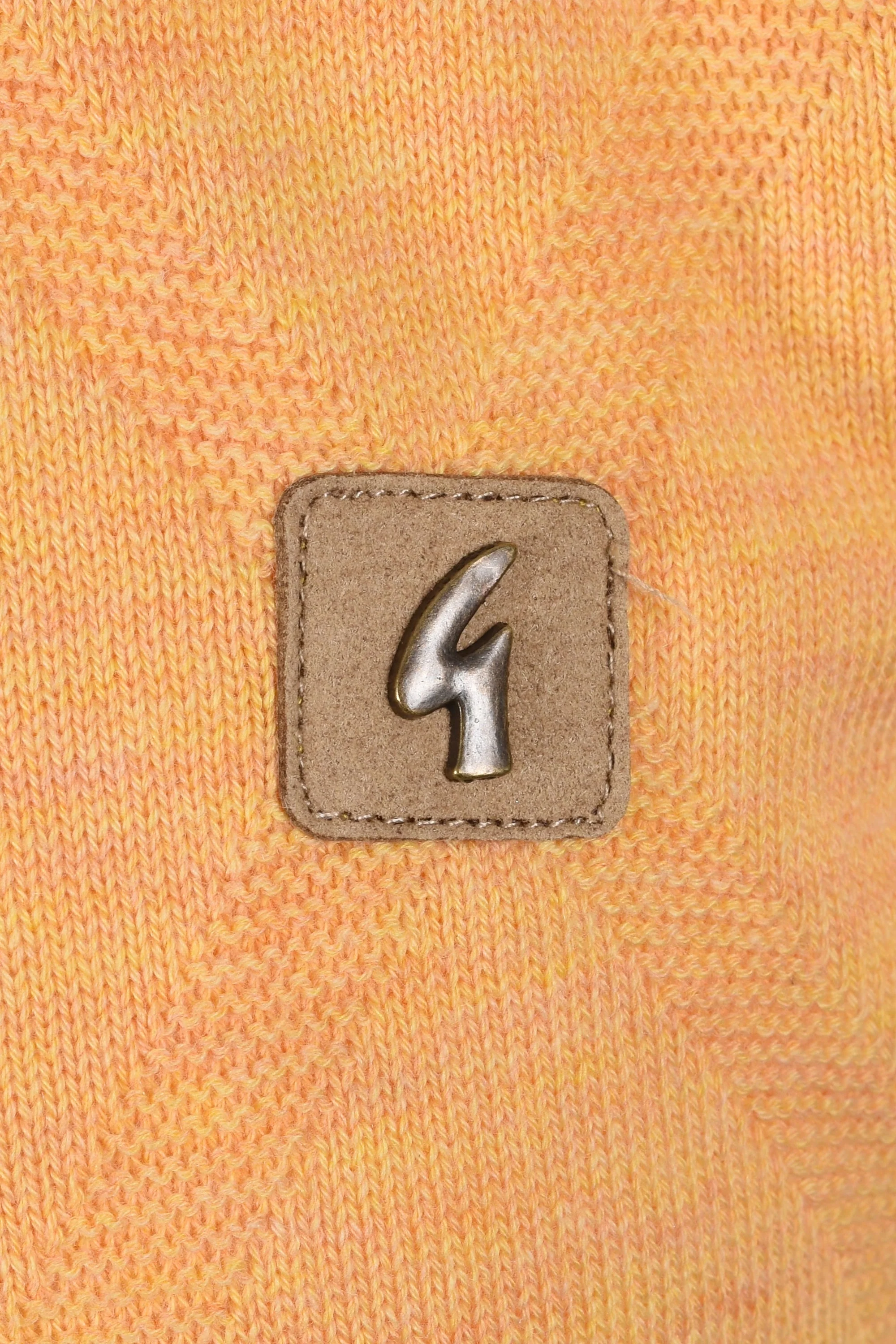 Gabicci Vintage Moore Knitted Polo Shirt Pineapple - Image 3