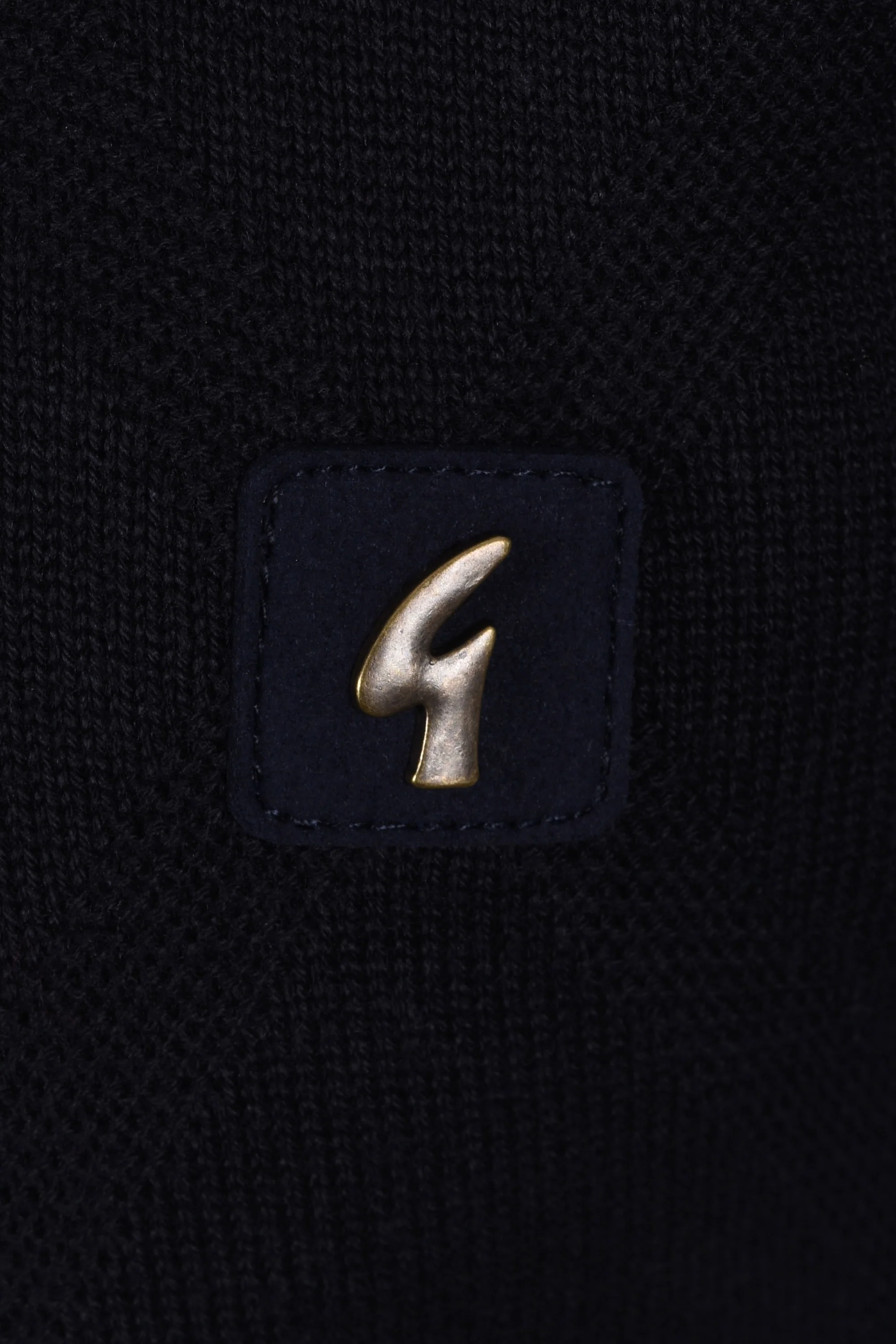 Gabicci Vintage Santino Knitted T Shirt Navy - Image 3