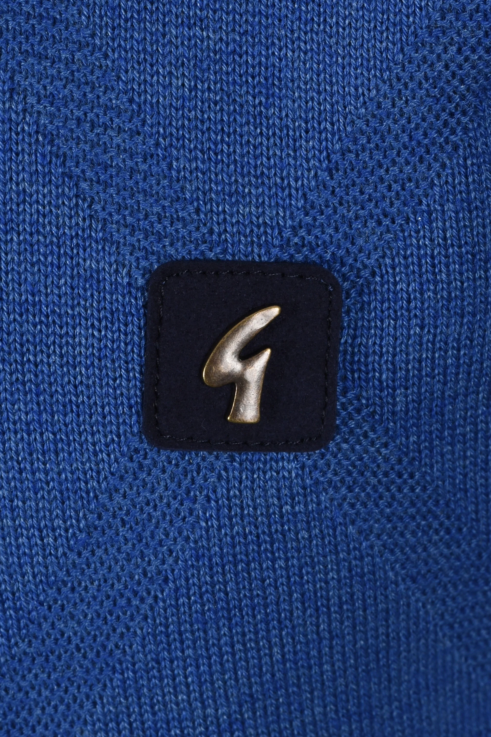 Gabicci Vintage Santino Knitted T Shirt Sapphire - Image 3
