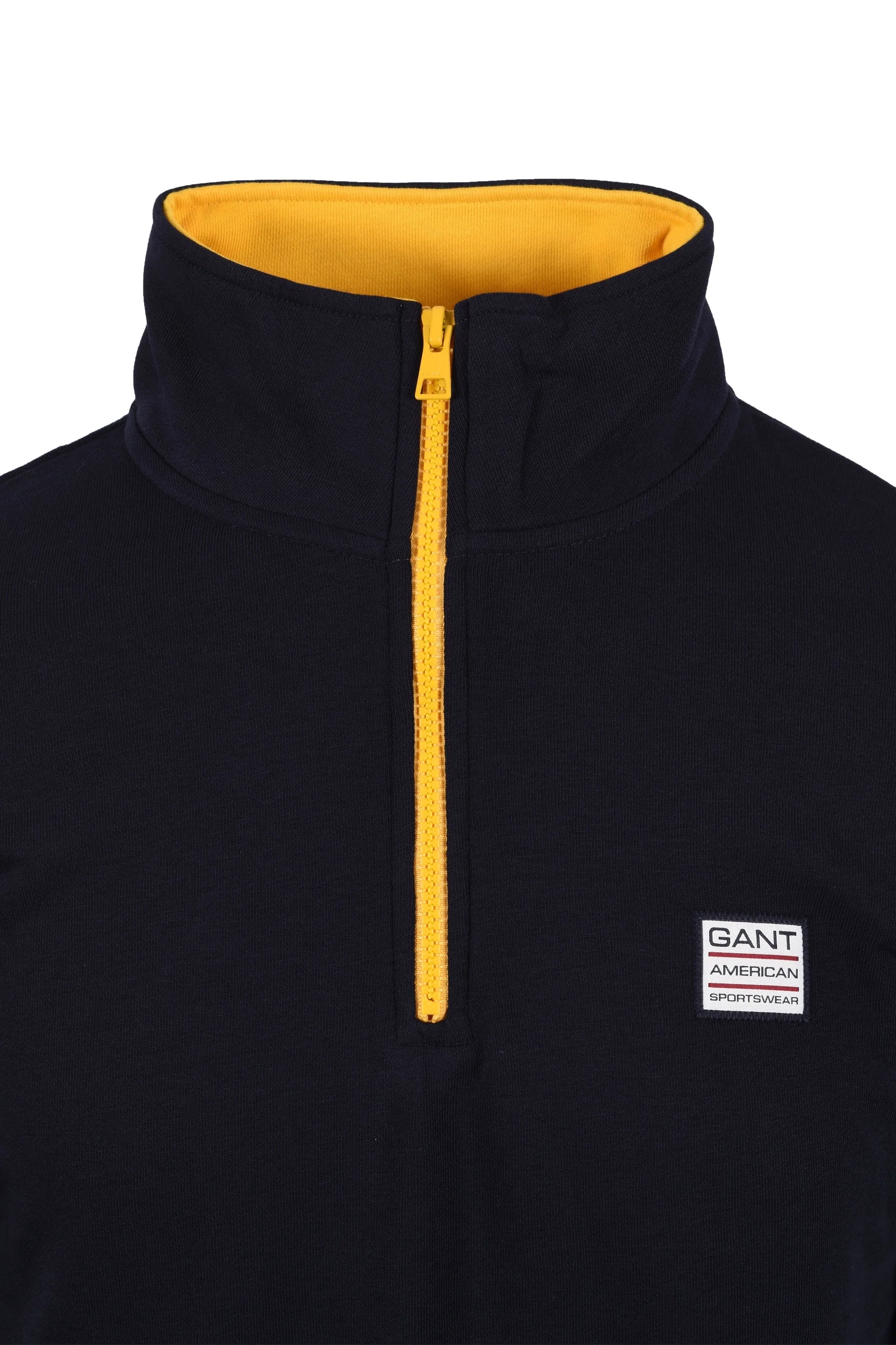 Gant Contrast Half Zip Evening Blue - Image 3