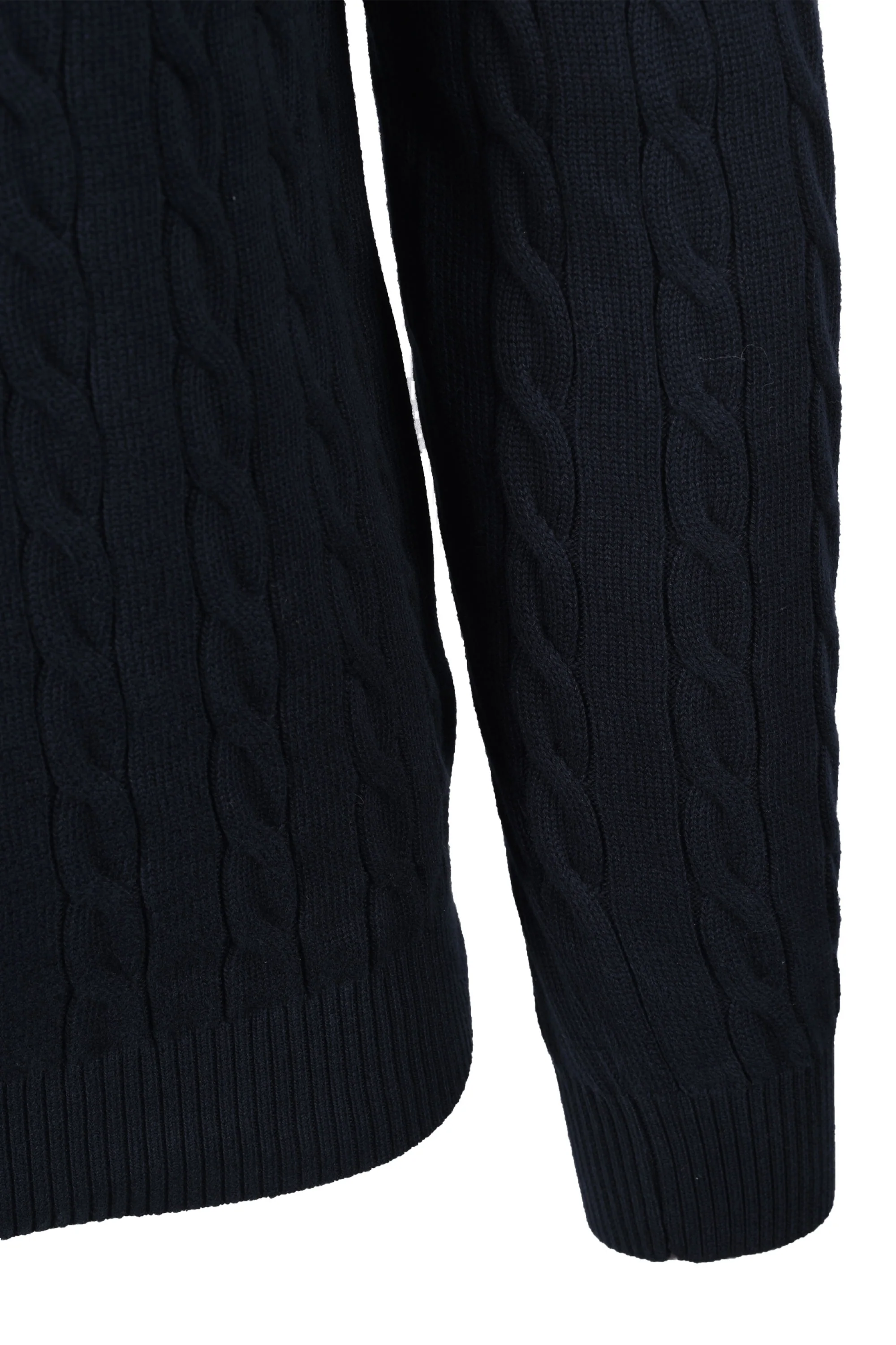 Gant Cotton Cable Half Zip Knitwear Evening Blue - Image 4