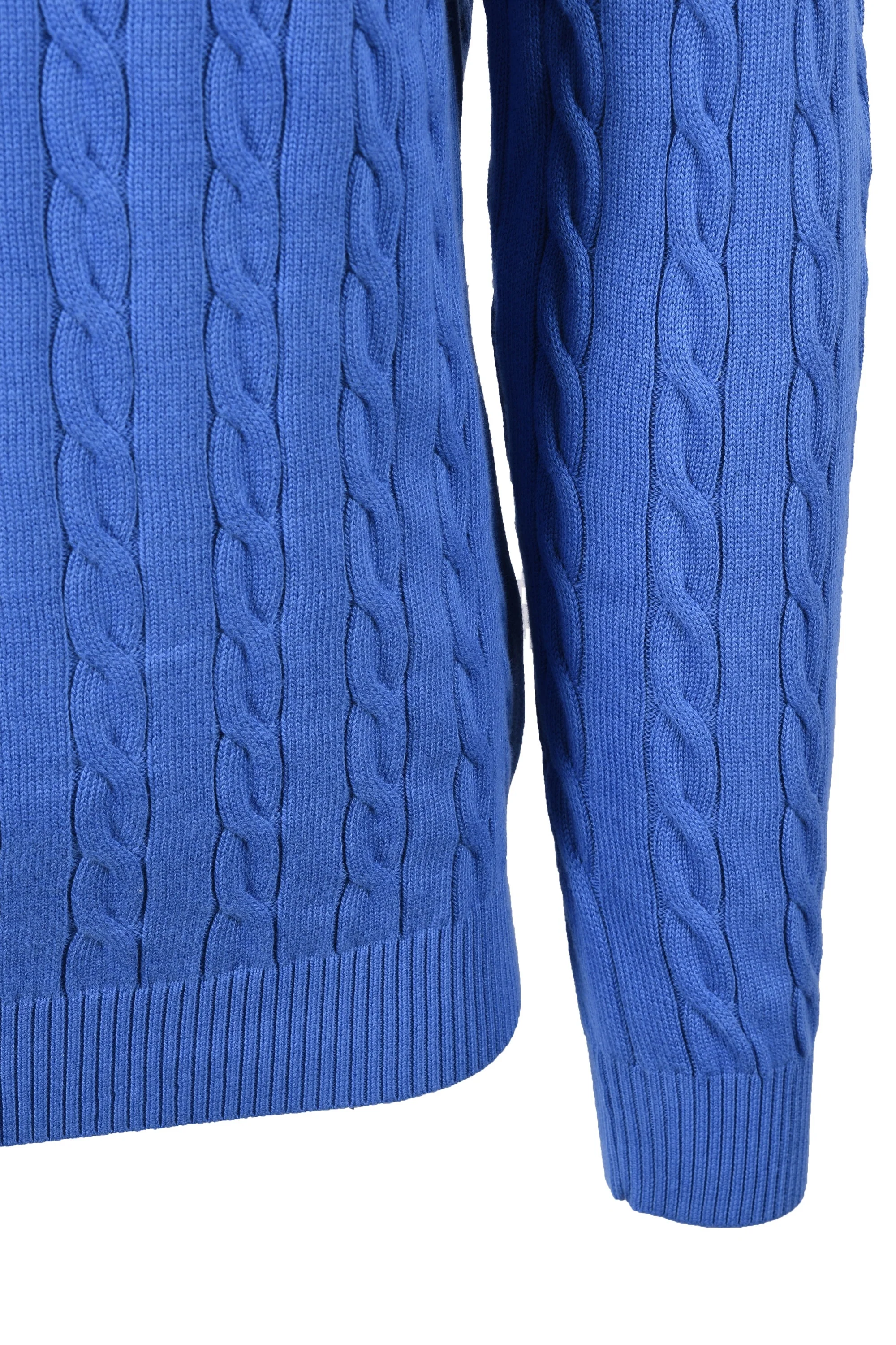 Gant Cotton Cable Half Zip Knitwear Rich Blue - Image 3