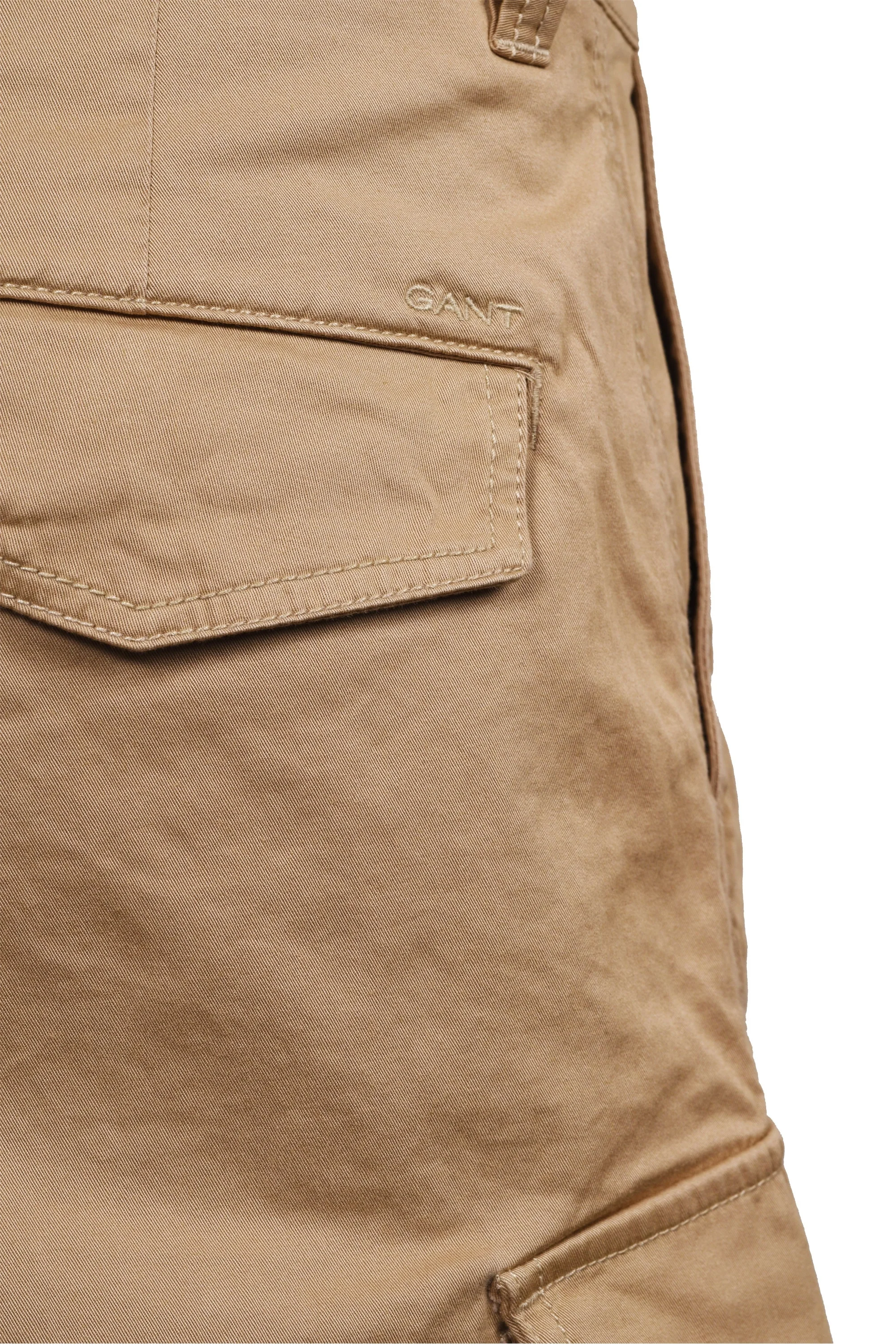 Gant D1 Twill Cargo Shorts Dark Khaki - Image 4