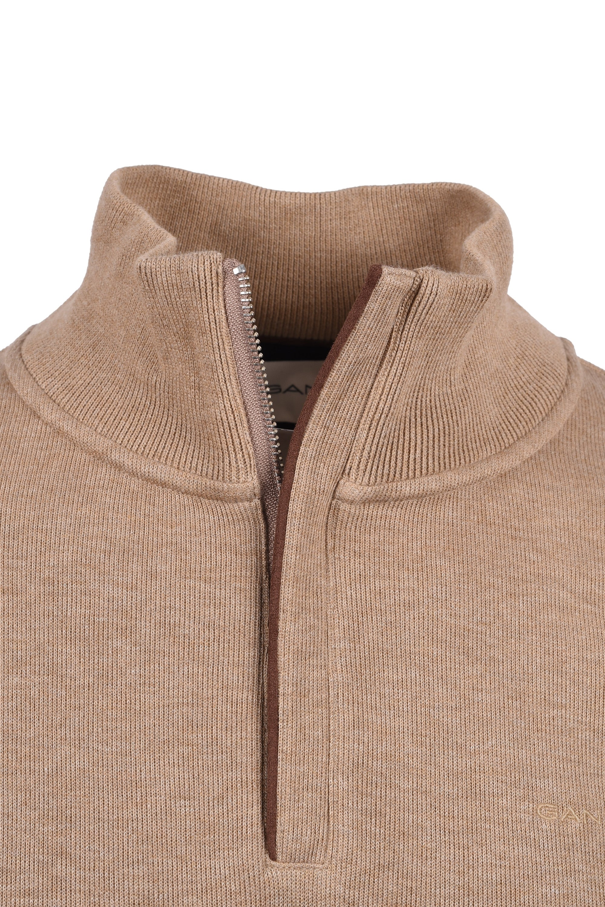 Gant D1.sacker Rib Half Zip Khaki Mel - Image 3