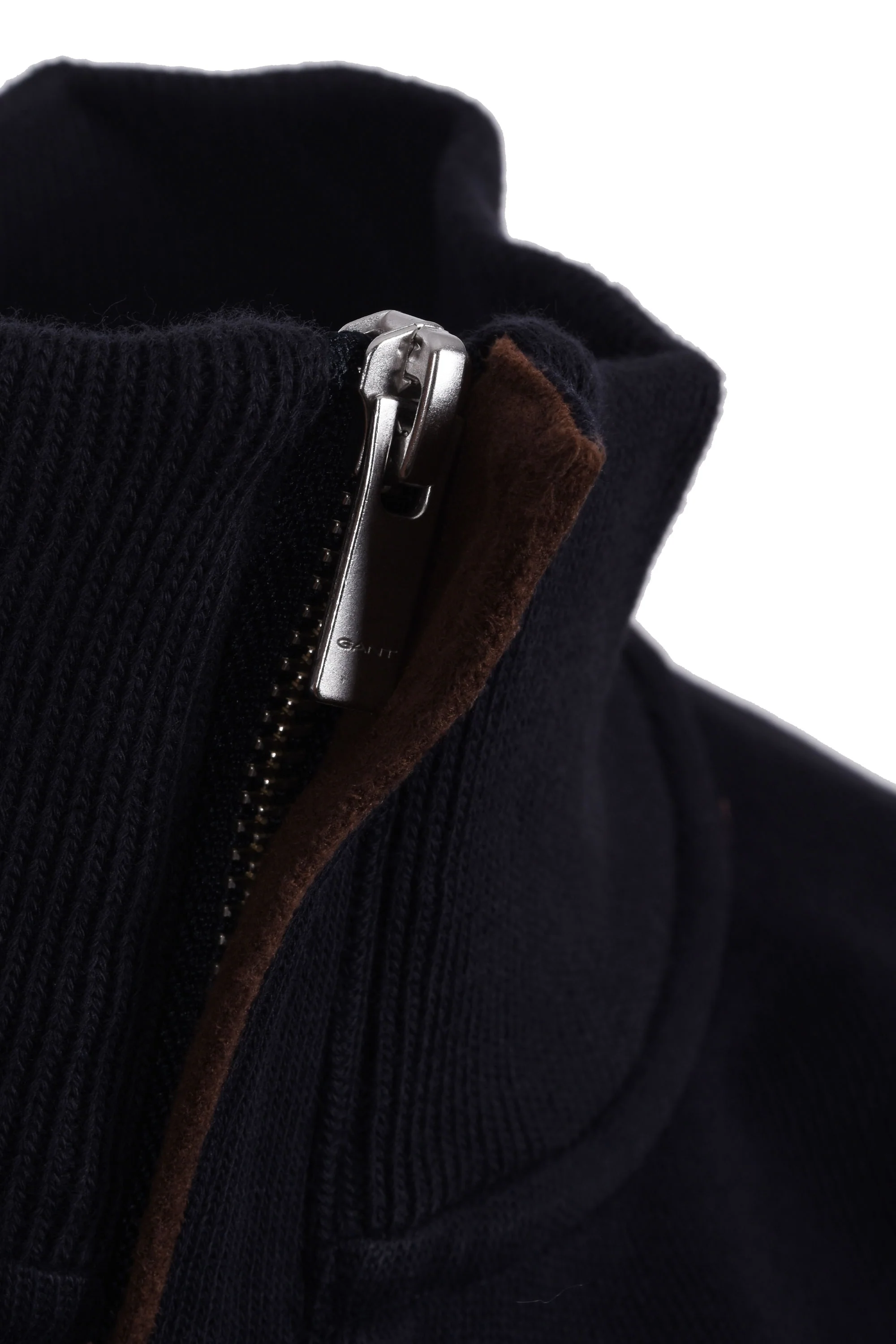 Gant D1.sacker Rib Half Zip Navy - Image 2