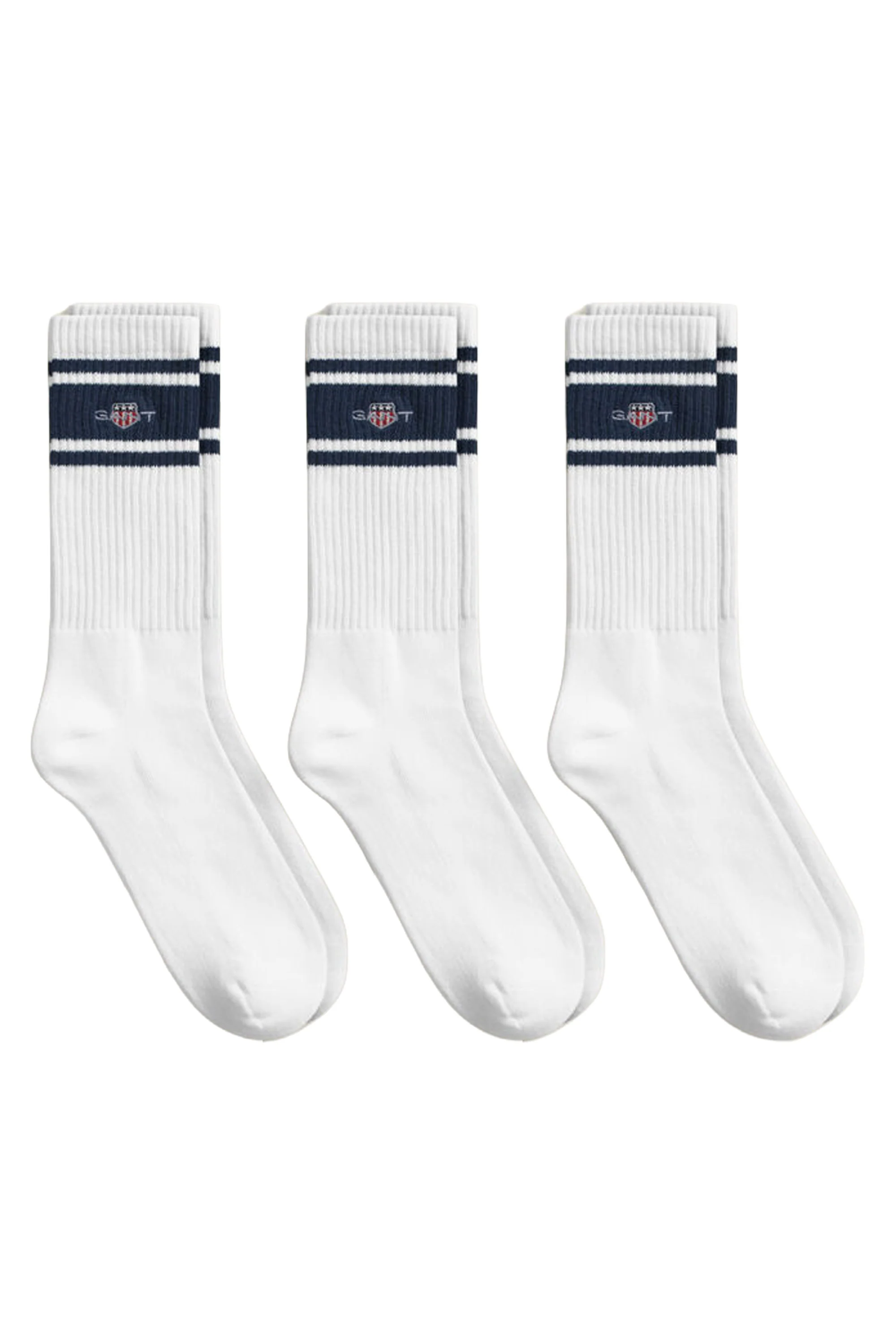 GANT 3 PACK SHIELD SPORTS SOCKS WHITE