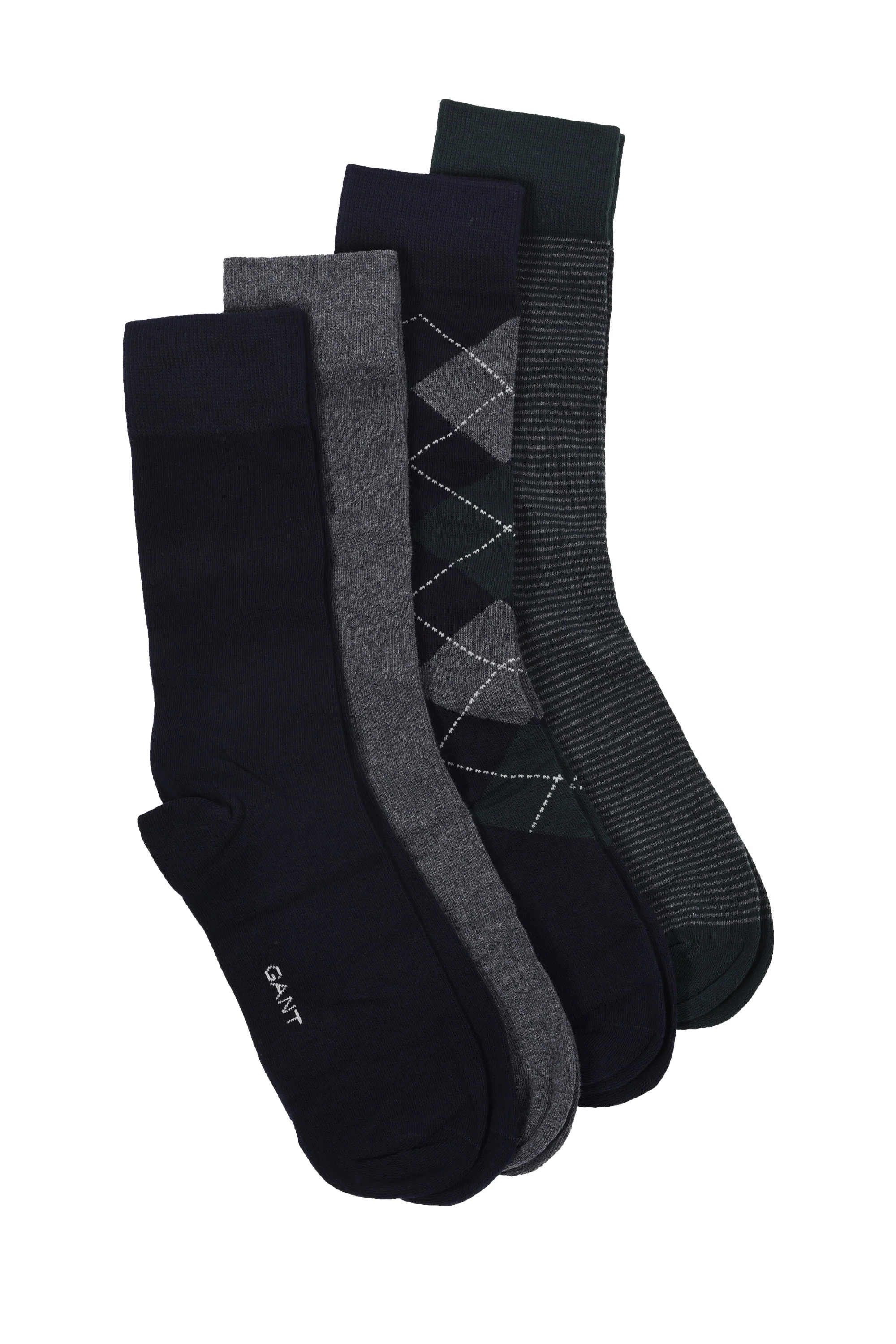 Gant Argyle & Stripe 4pk Socks Marine - Image 2