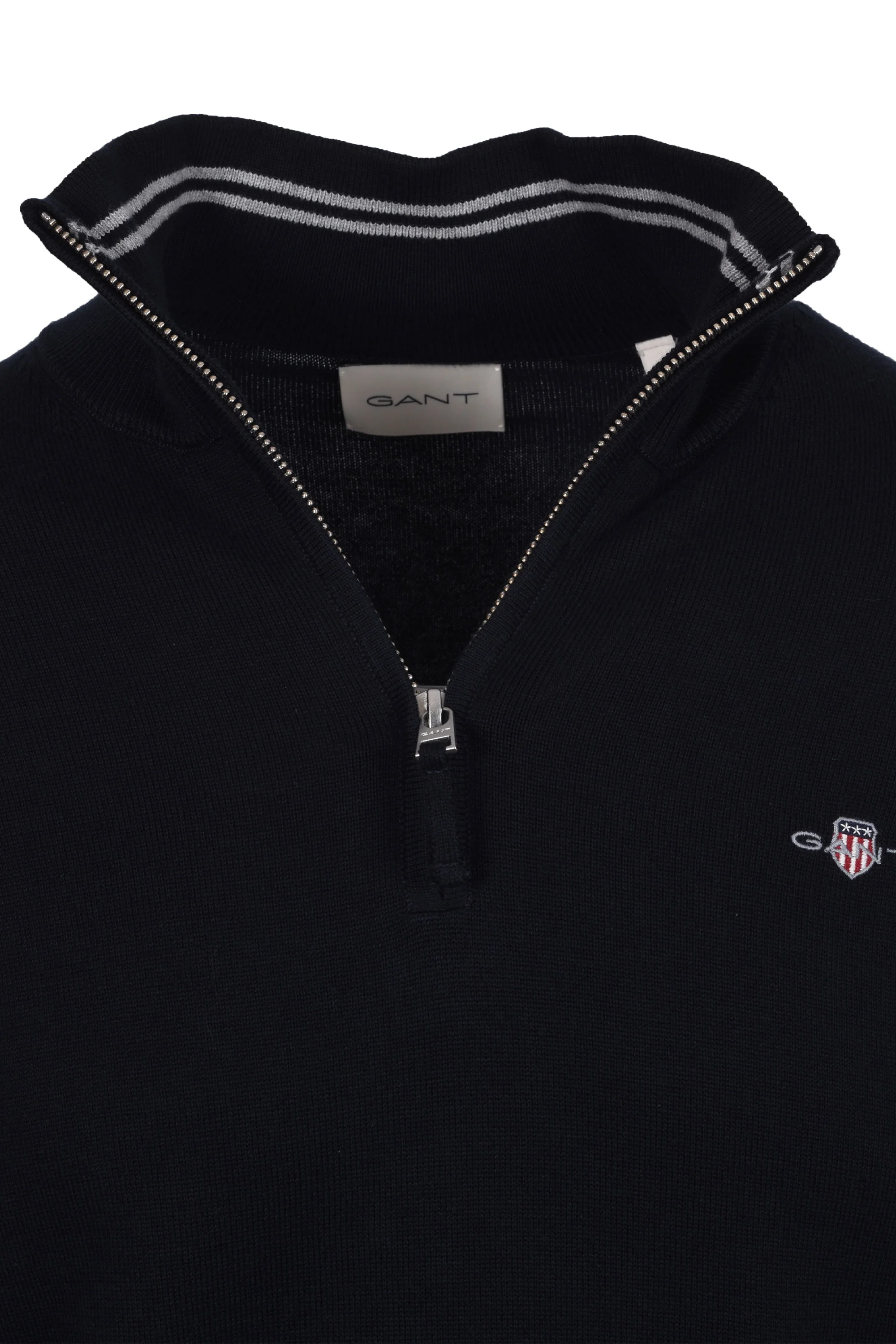GANT CLASSIC COTTON HALF ZIP EVENING BLUE - Image 2