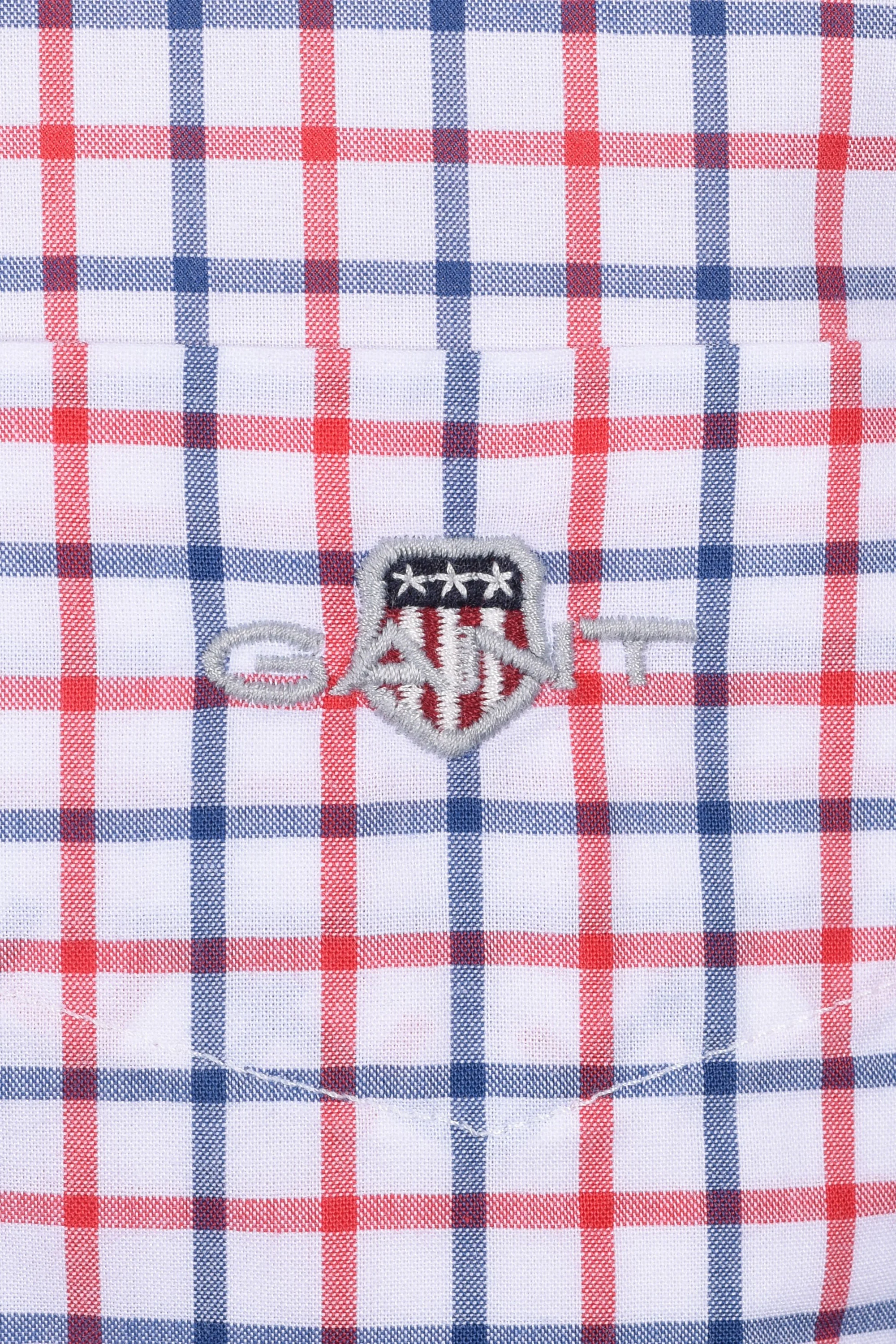 GANT CLASSIC POPLIN LONG SLEEVED SHIRT ROSE/RED - Image 4
