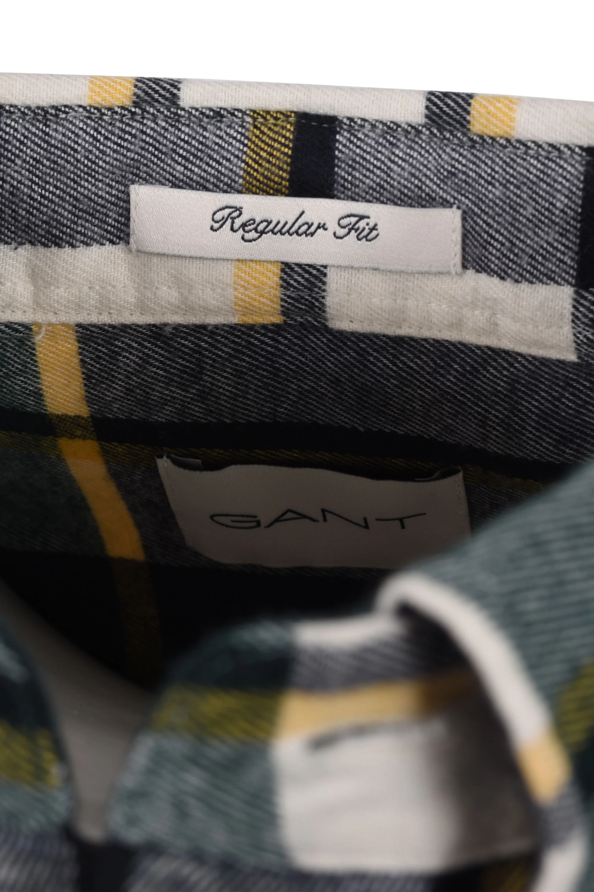 Gant Flannel Check Shirt Tartan Green - Image 3