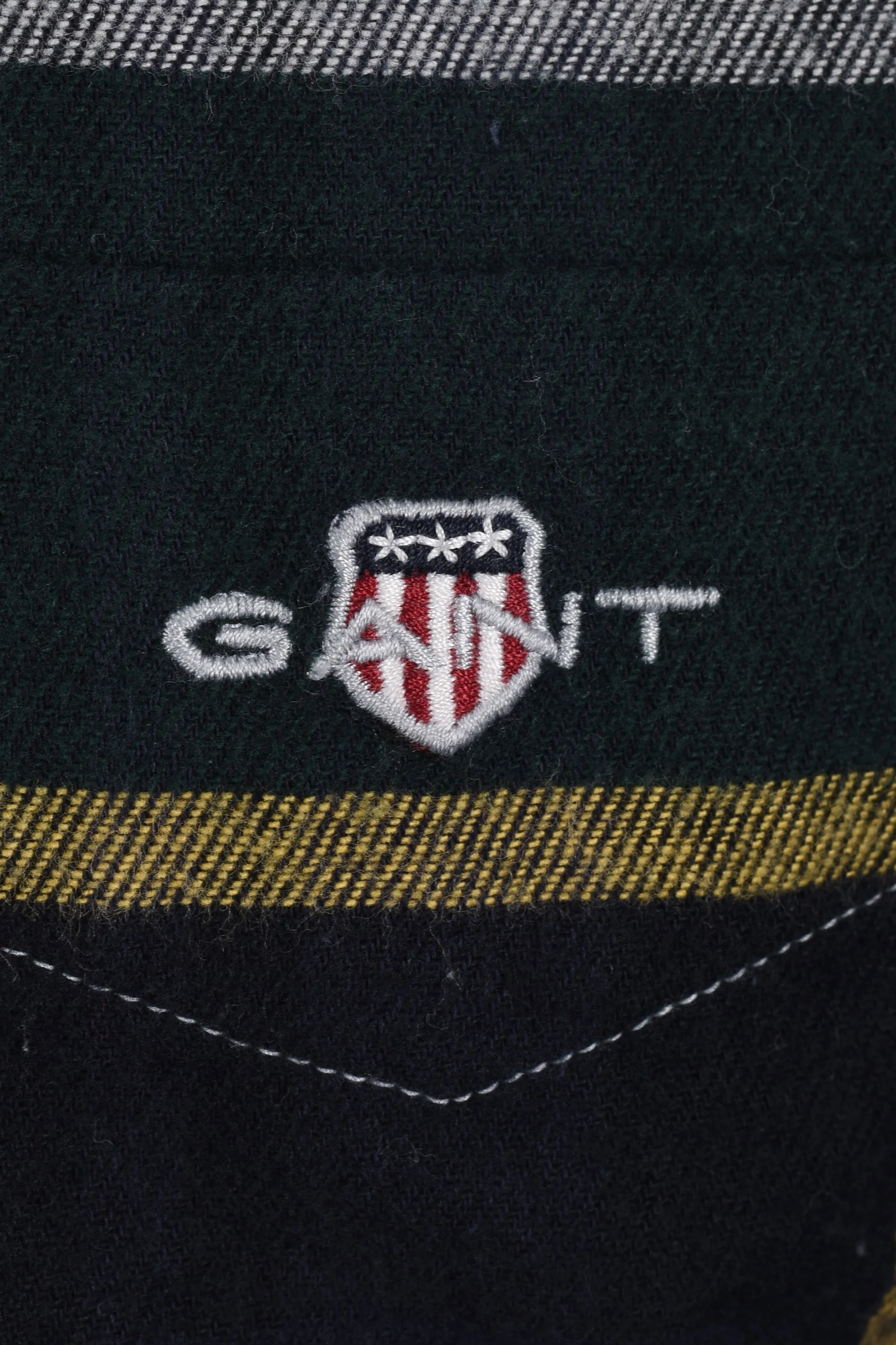 Gant Flannel Check Shirt Tartan Green - Image 4